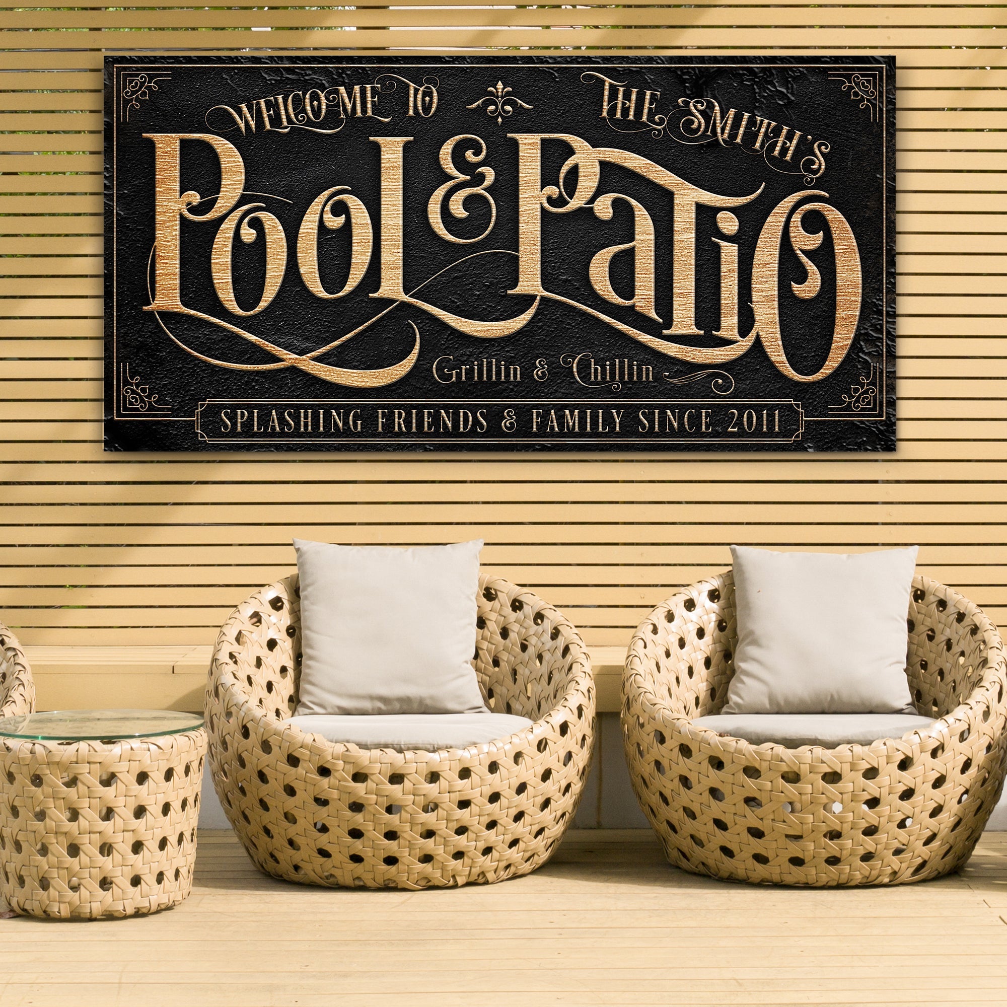 Personalized Pool & Patio Sign II on sale at MyriadMart