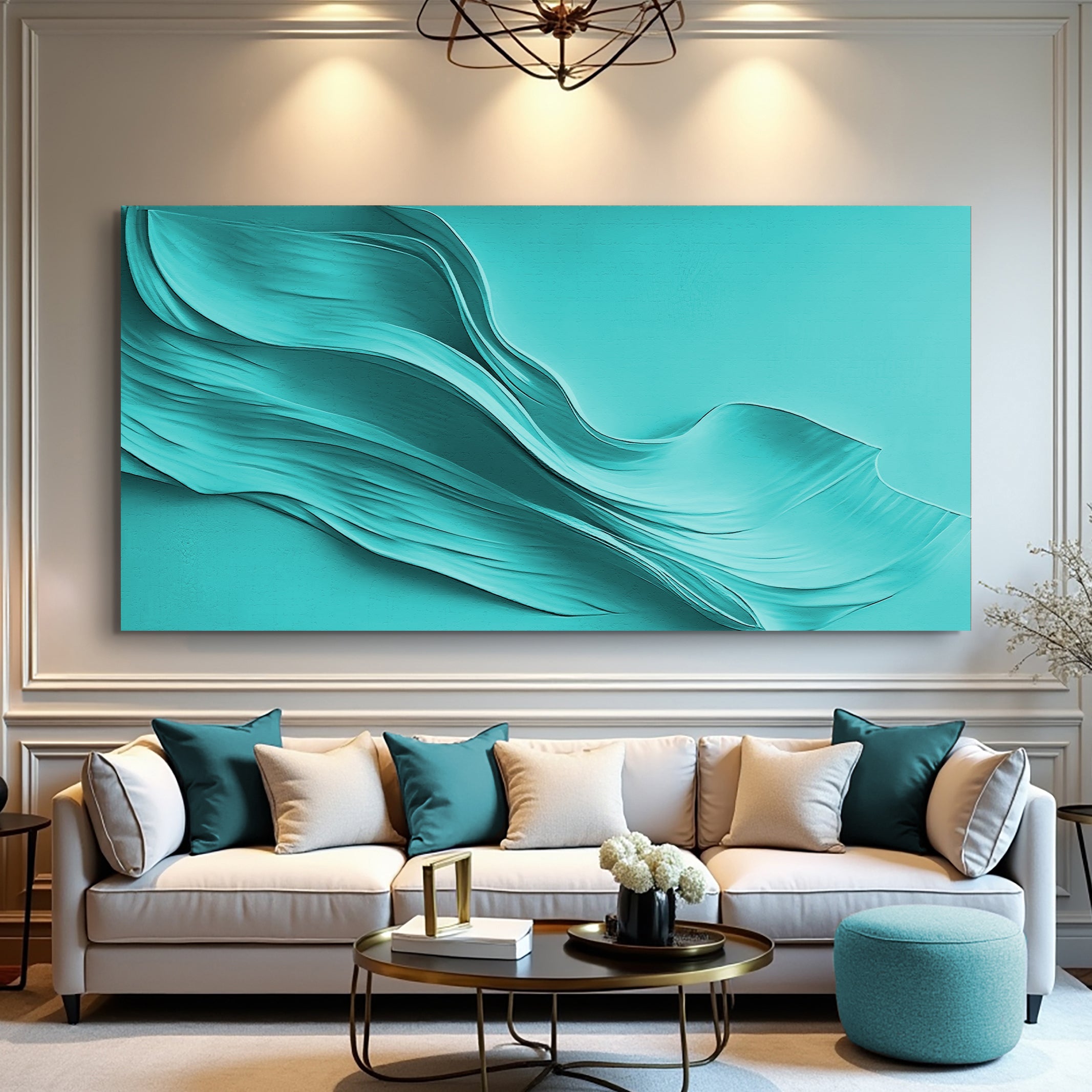 Turquoise Minimalist Wall Art on sale at MyriadMart