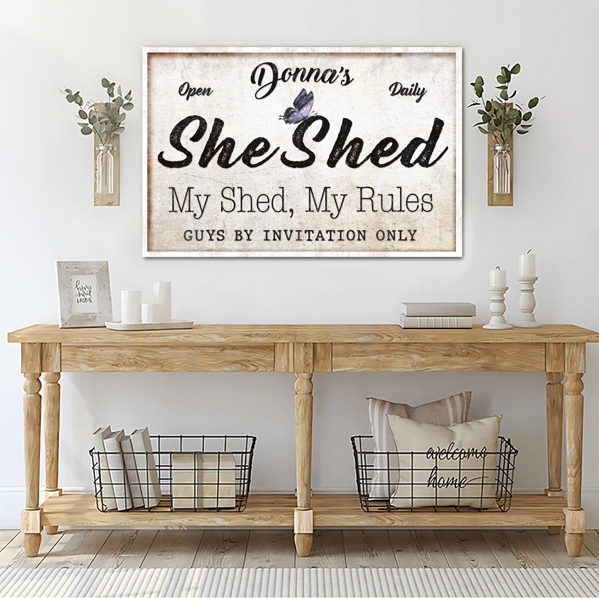 Personalized She Shed Sign XIX on sale at MyriadMart