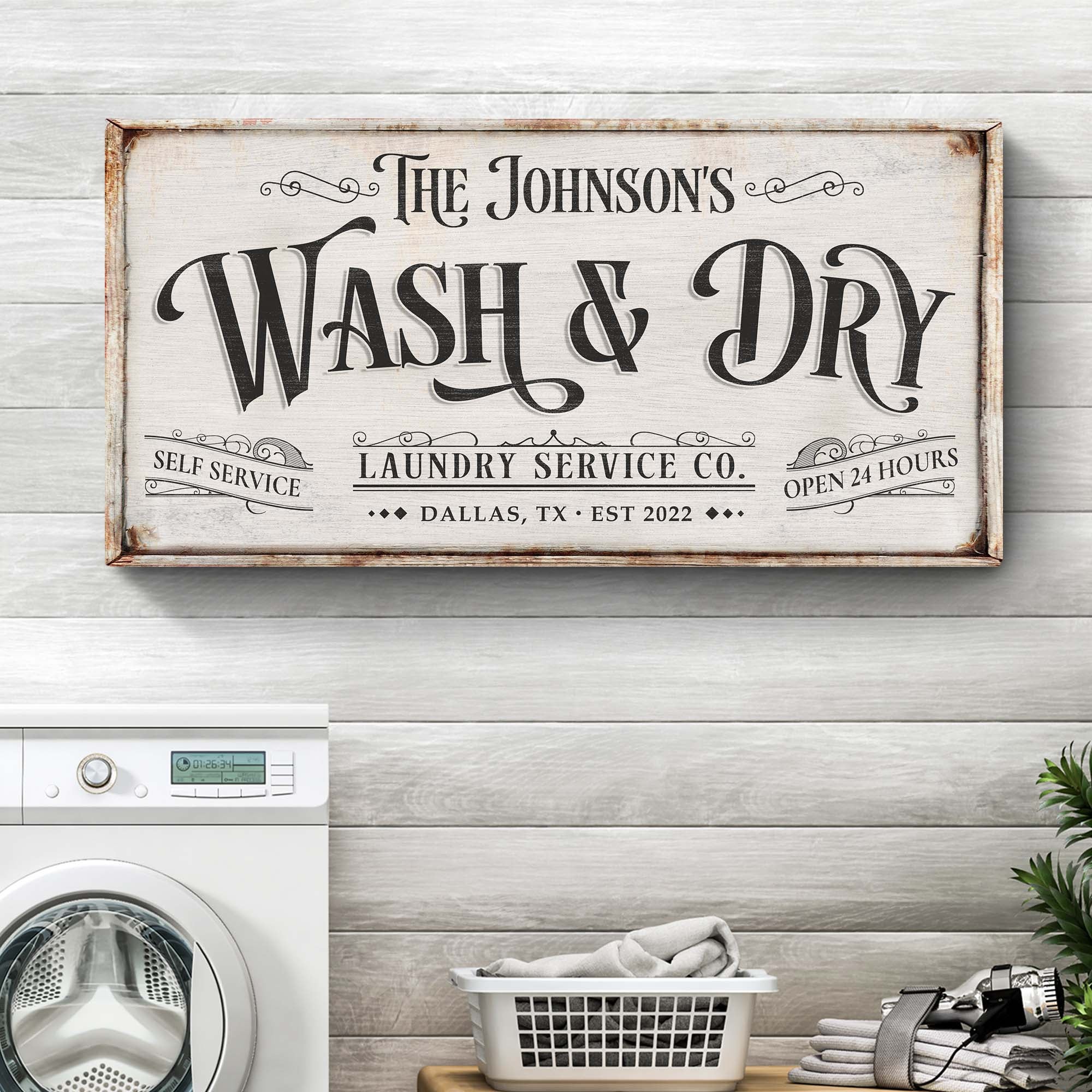 Personalized Laundry Service Sign on sale at MyriadMart