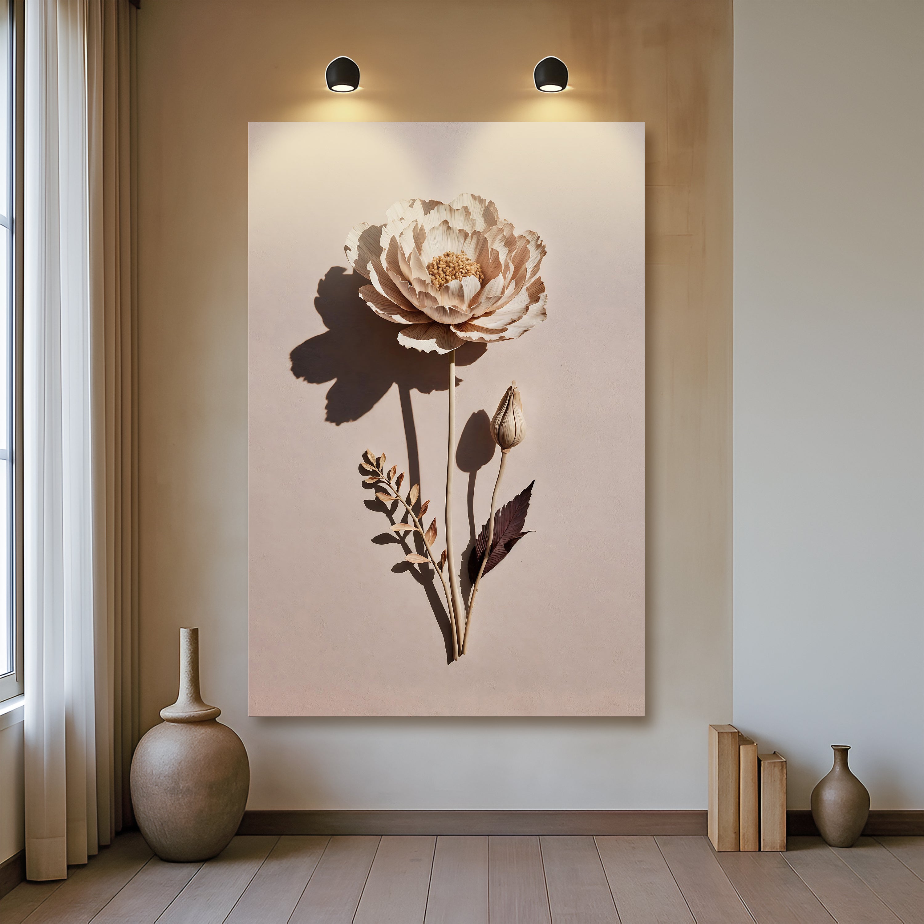 Minimalist Lone Flower Wall Art on sale at MyriadMart