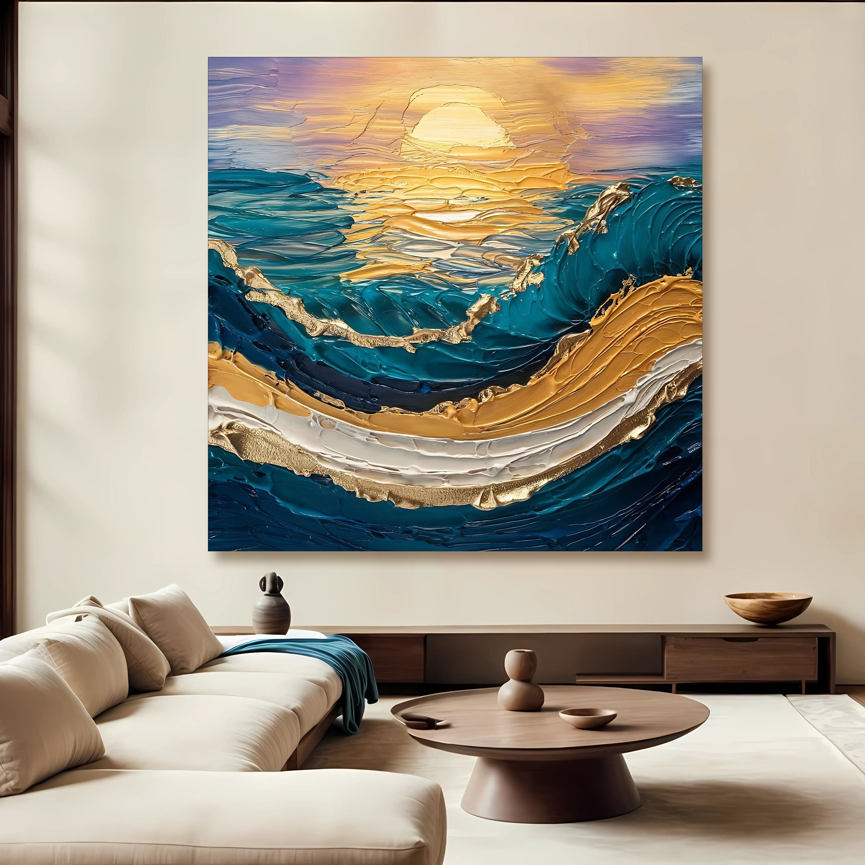 Golden Hour Impasto Wall Art on sale at MyriadMart