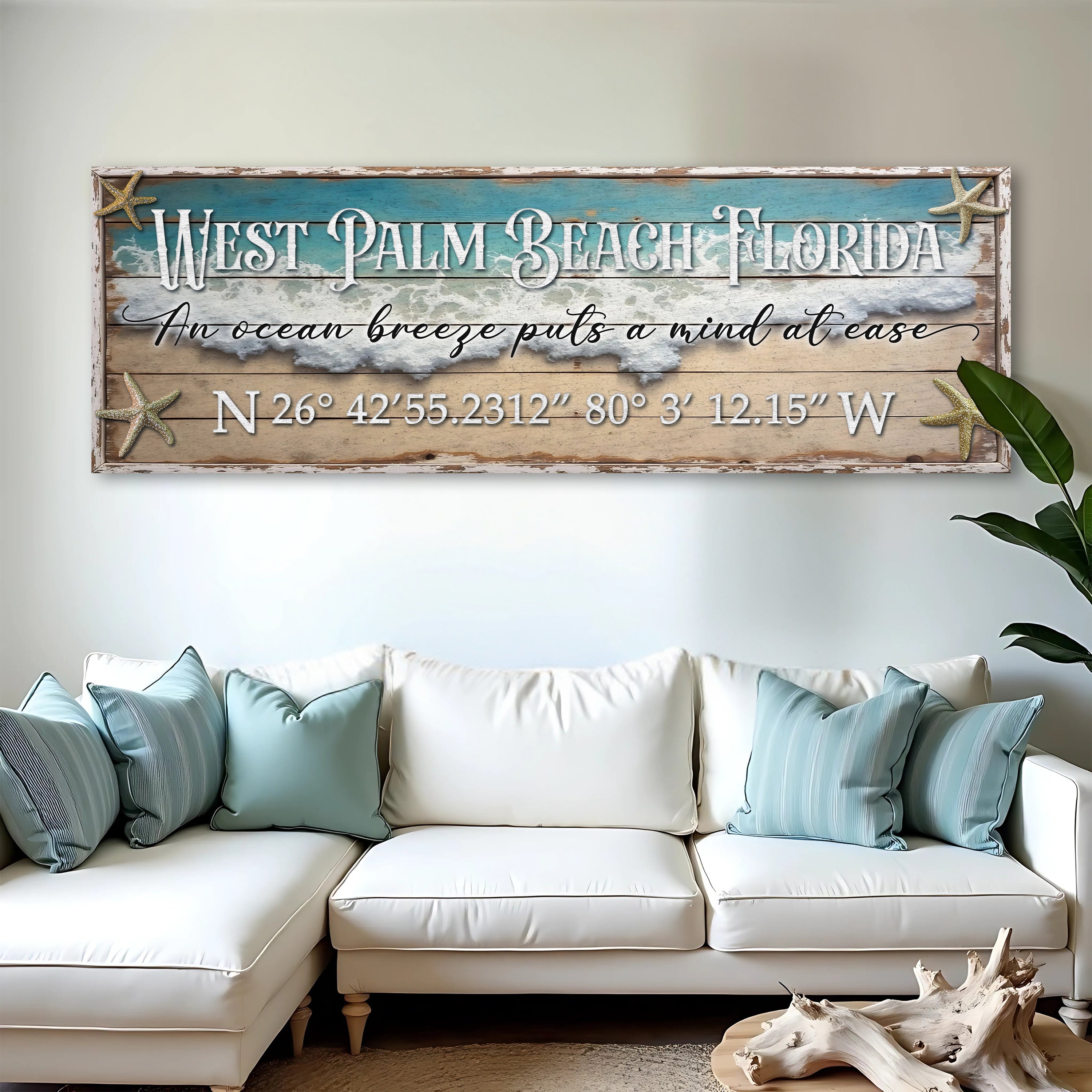 Personalized Beach House Coastal Sign II on sale at MyriadMart