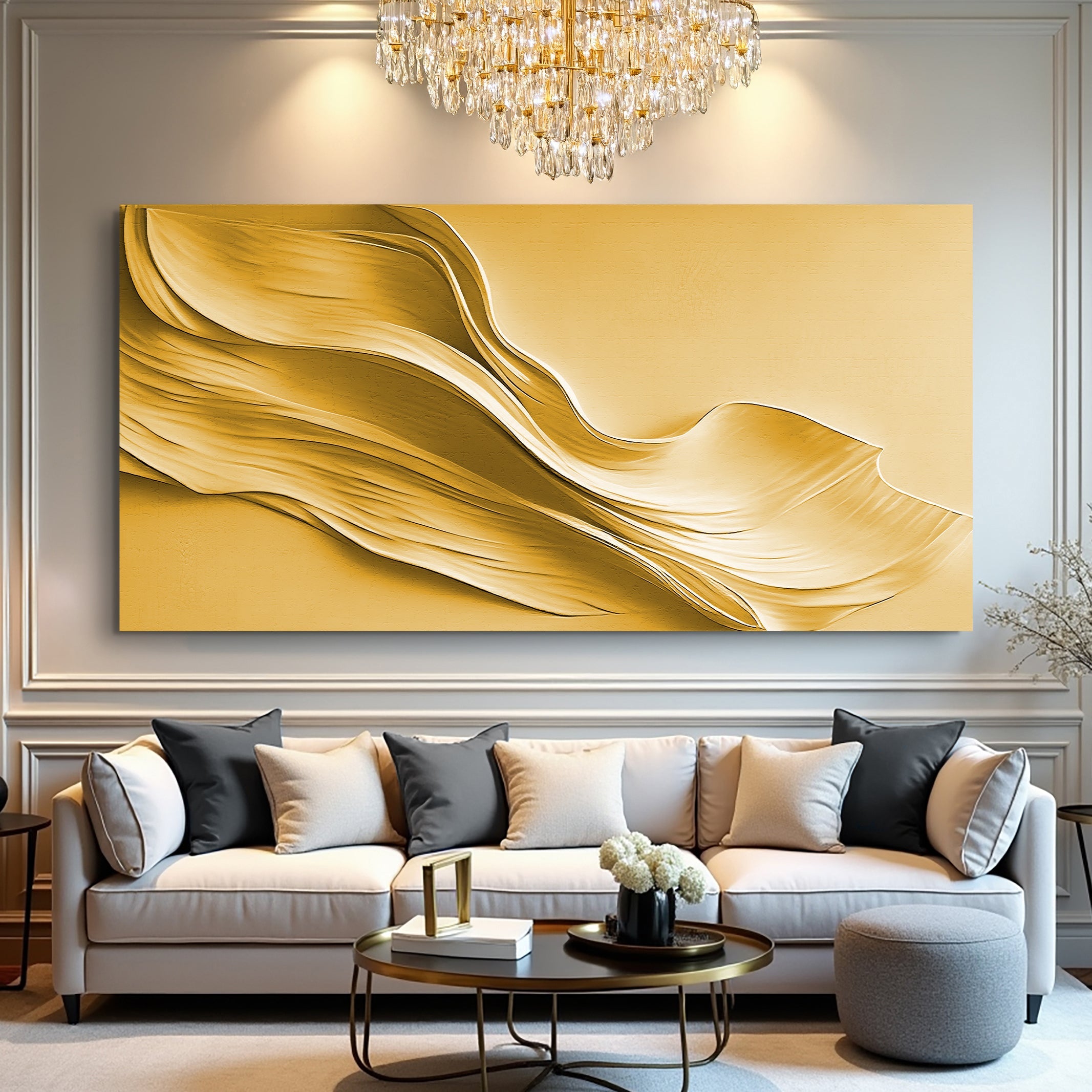 Gold Minimalist Wall Art II on sale at MyriadMart