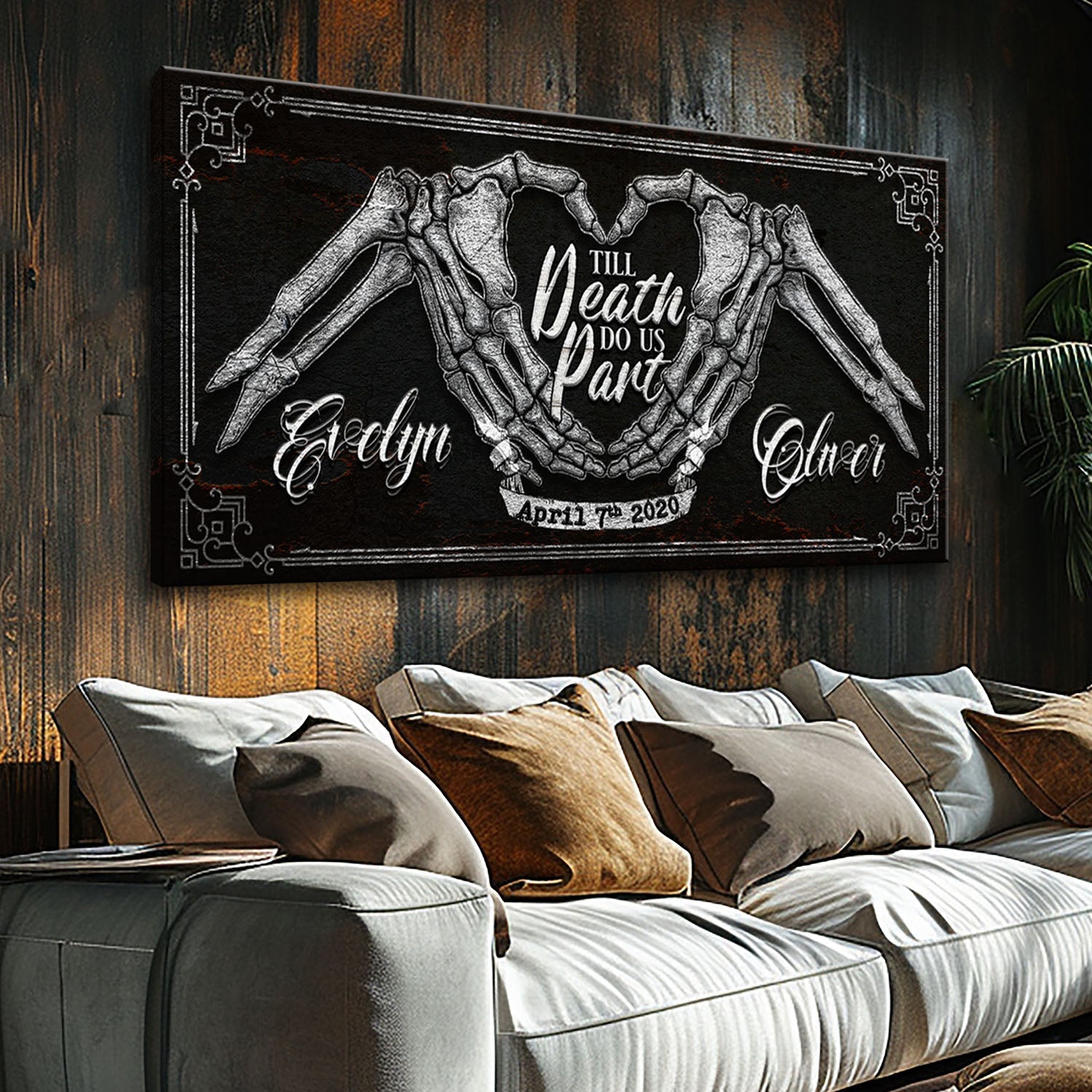 Till Death Do Us Part Skeleton Couple Sign IV on sale at MyriadMart