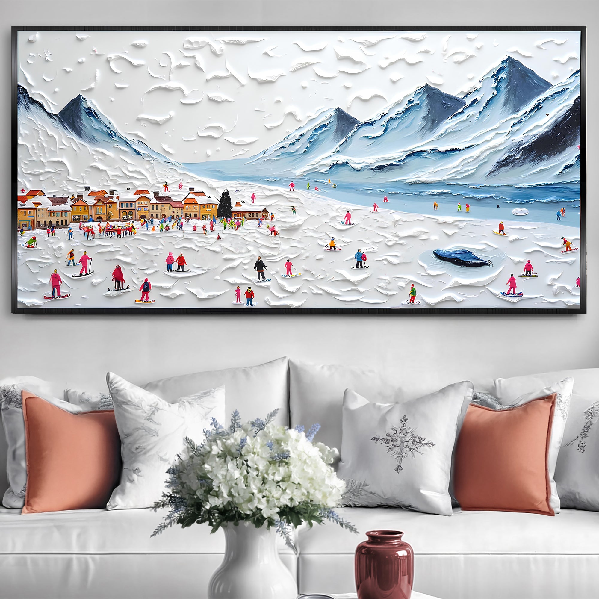 Snow Mountain Abstract Wall Art II on sale at MyriadMart