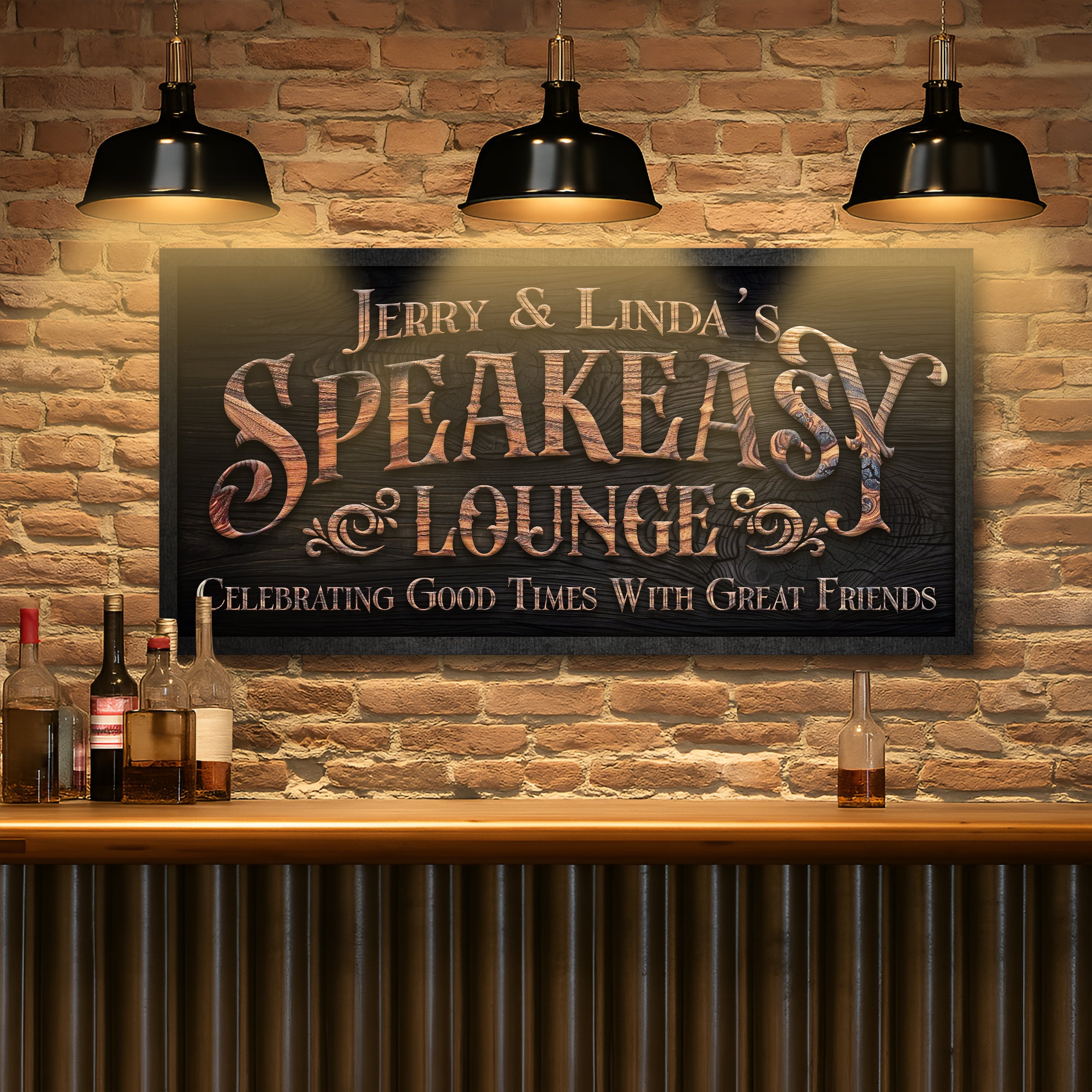 Speakeasy Lounge Wall Sign on sale at MyriadMart