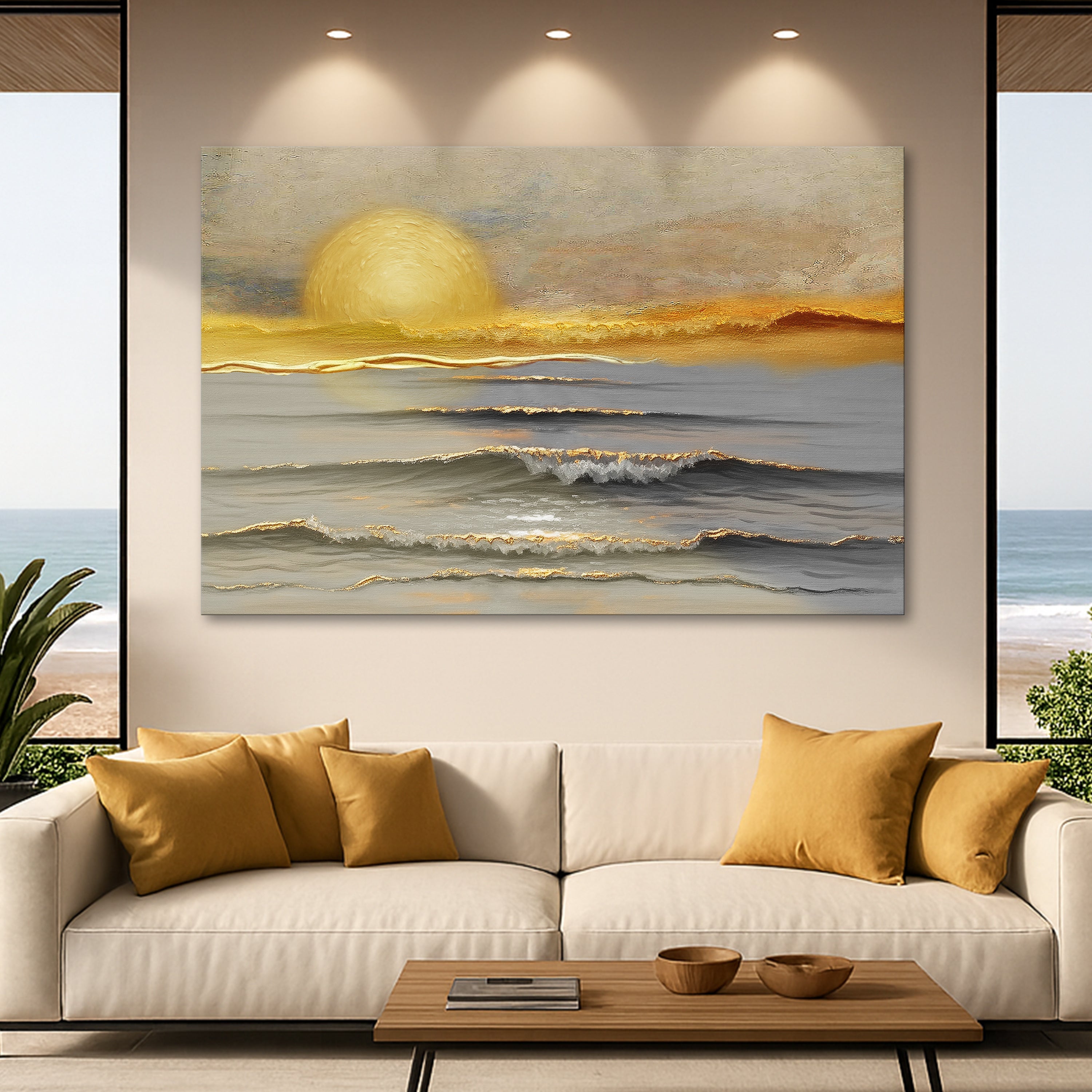 Golden Horizon Calm Wall Art on sale at MyriadMart