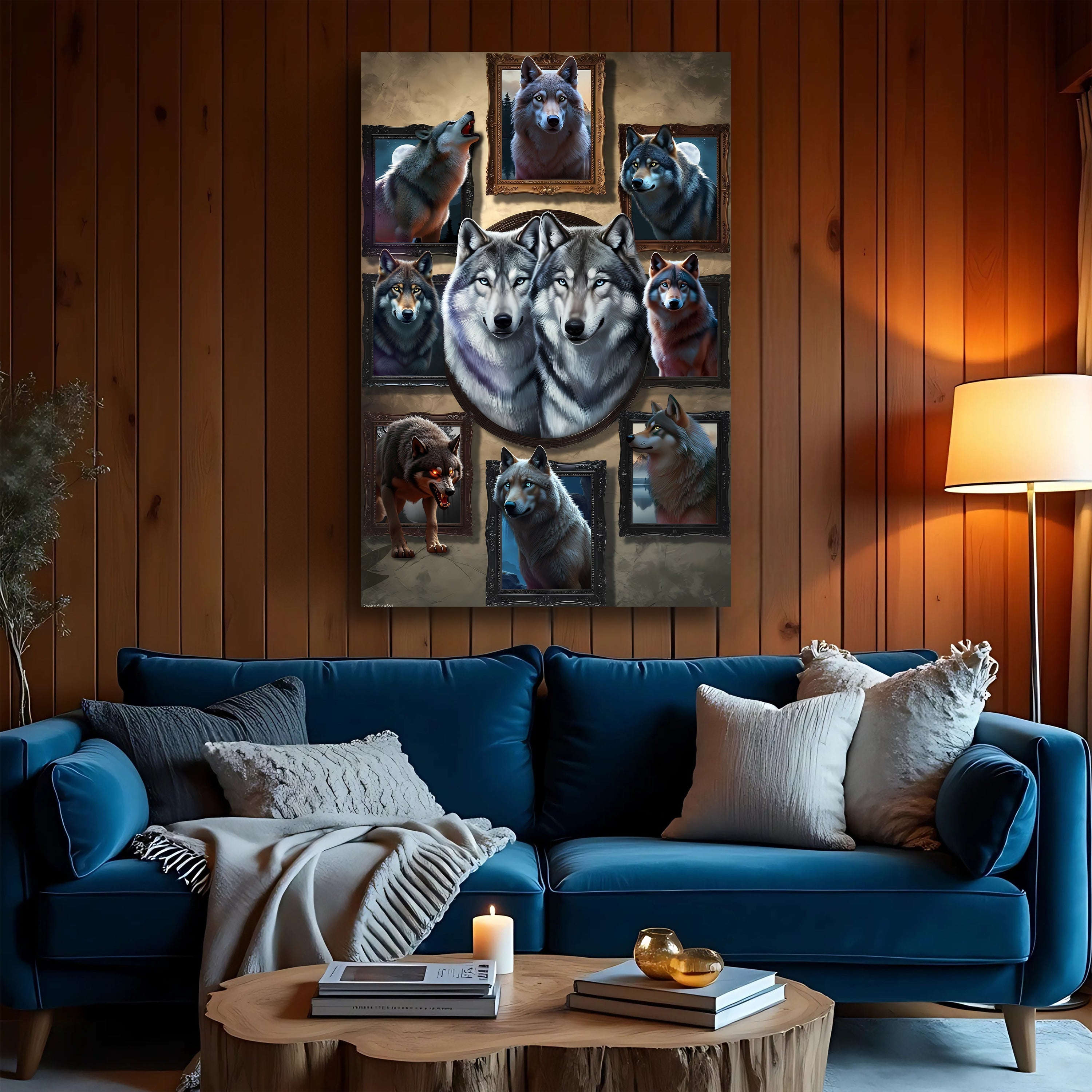 3D Wolf Collage Wall Art on sale at MyriadMart