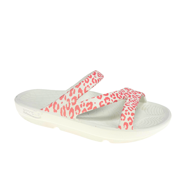 Sovella Active Recovery Sandals Women's PF Slide Pink/Leopard on sale at MyriadMart