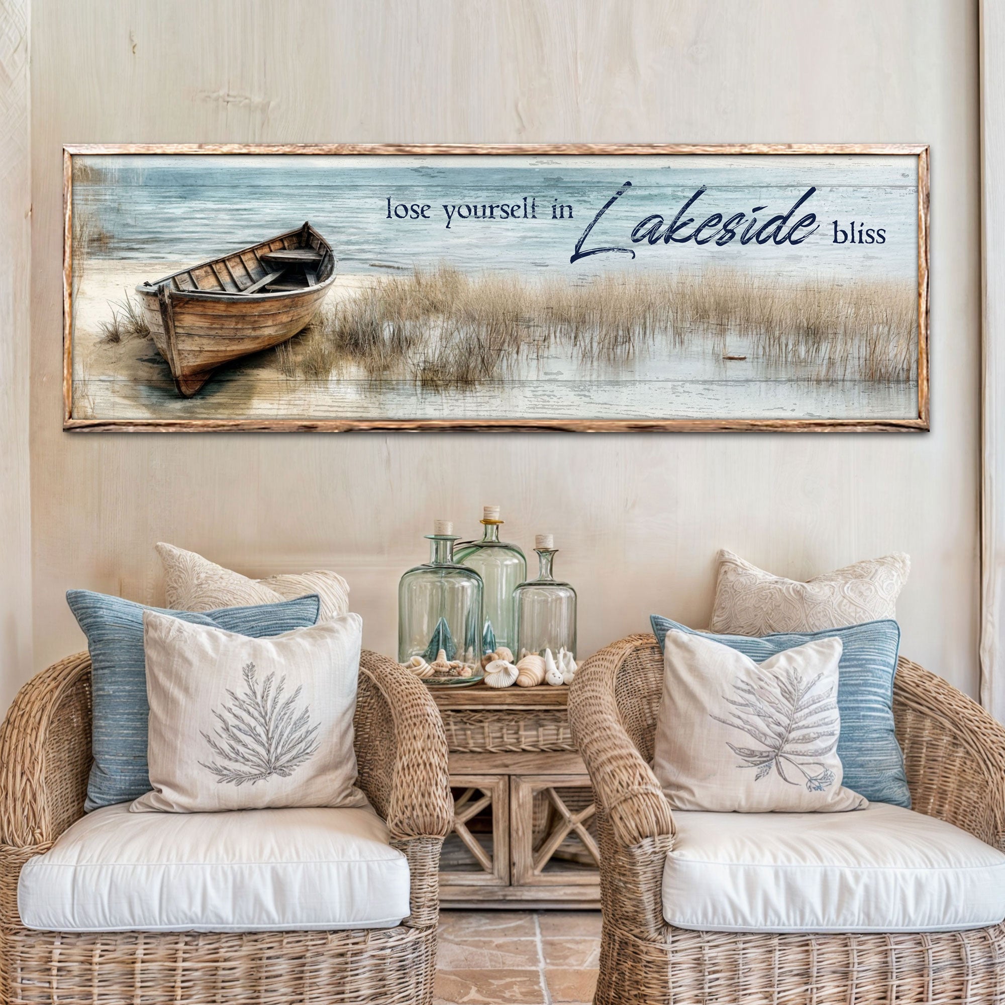 Lose Yourself in Lakeside Bliss Lake House Coastal Sign II on sale at MyriadMart