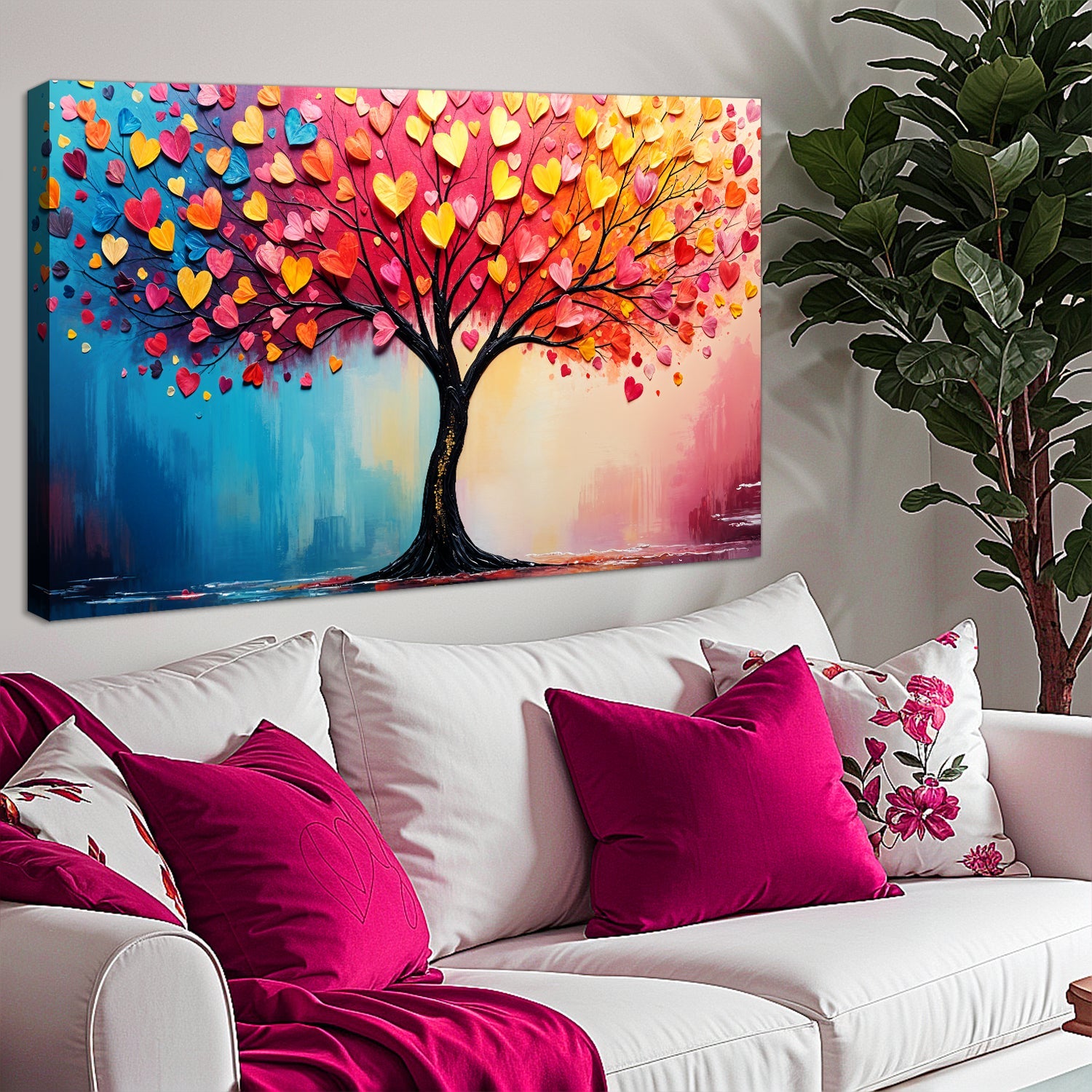 Living Rainbow Impasto Wall Art on sale at MyriadMart