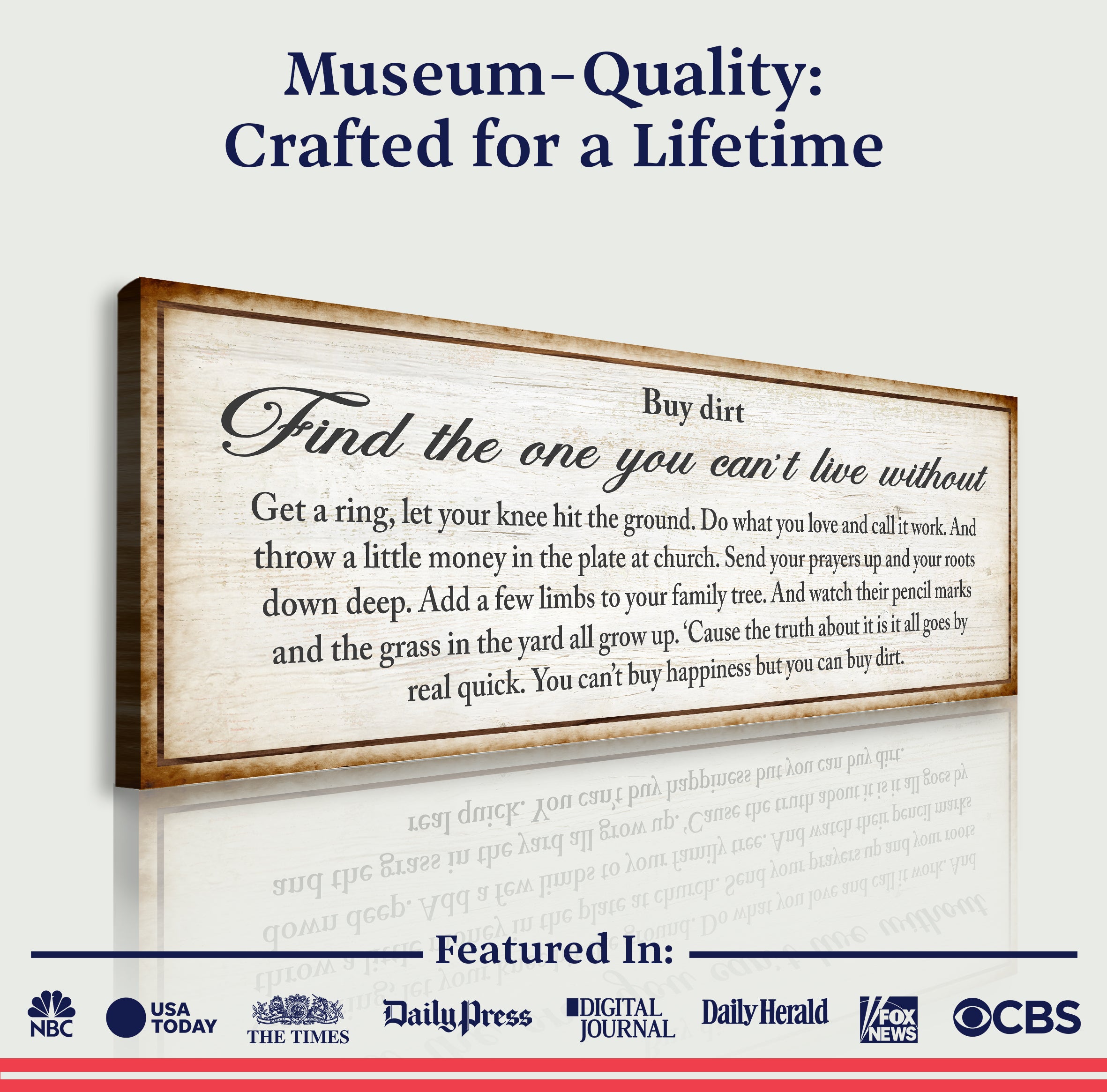 Find The One You Can't Live Without Family Sign II on sale at MyriadMart