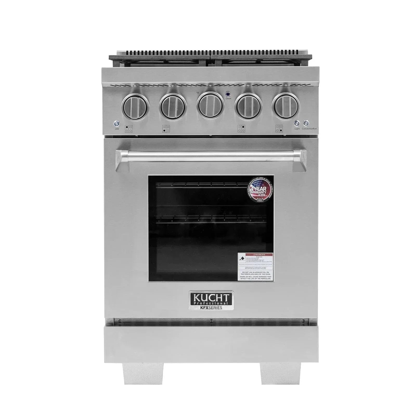 Kucht Professional 24" Gas Range Stainless Steel, True Simmer Burners, KFX2400X-S on sale at MyriadMart