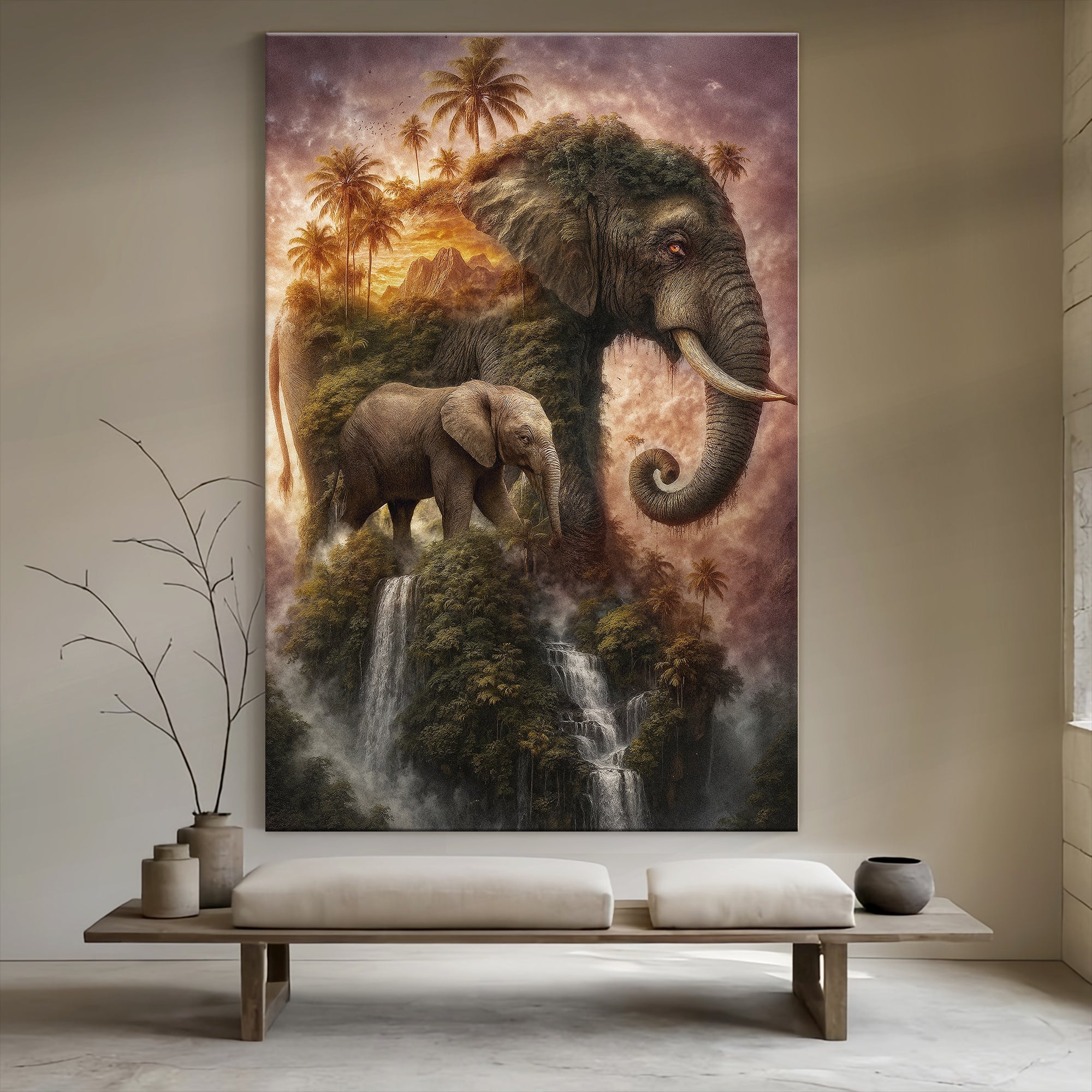 Elephant Jungle Majesty Wall Art on sale at MyriadMart