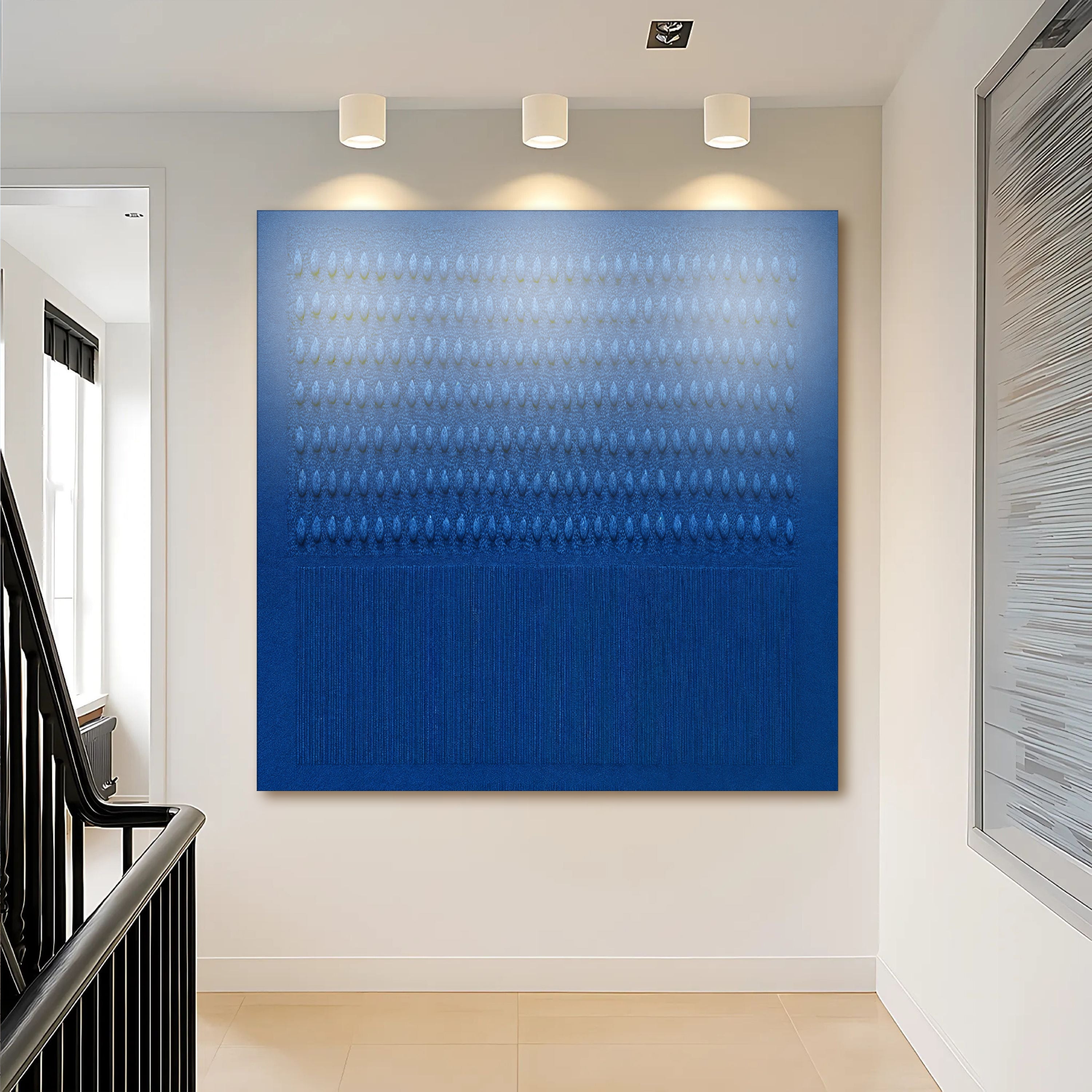 Minimalist Blue Gradient Abstract Wall Art on sale at MyriadMart