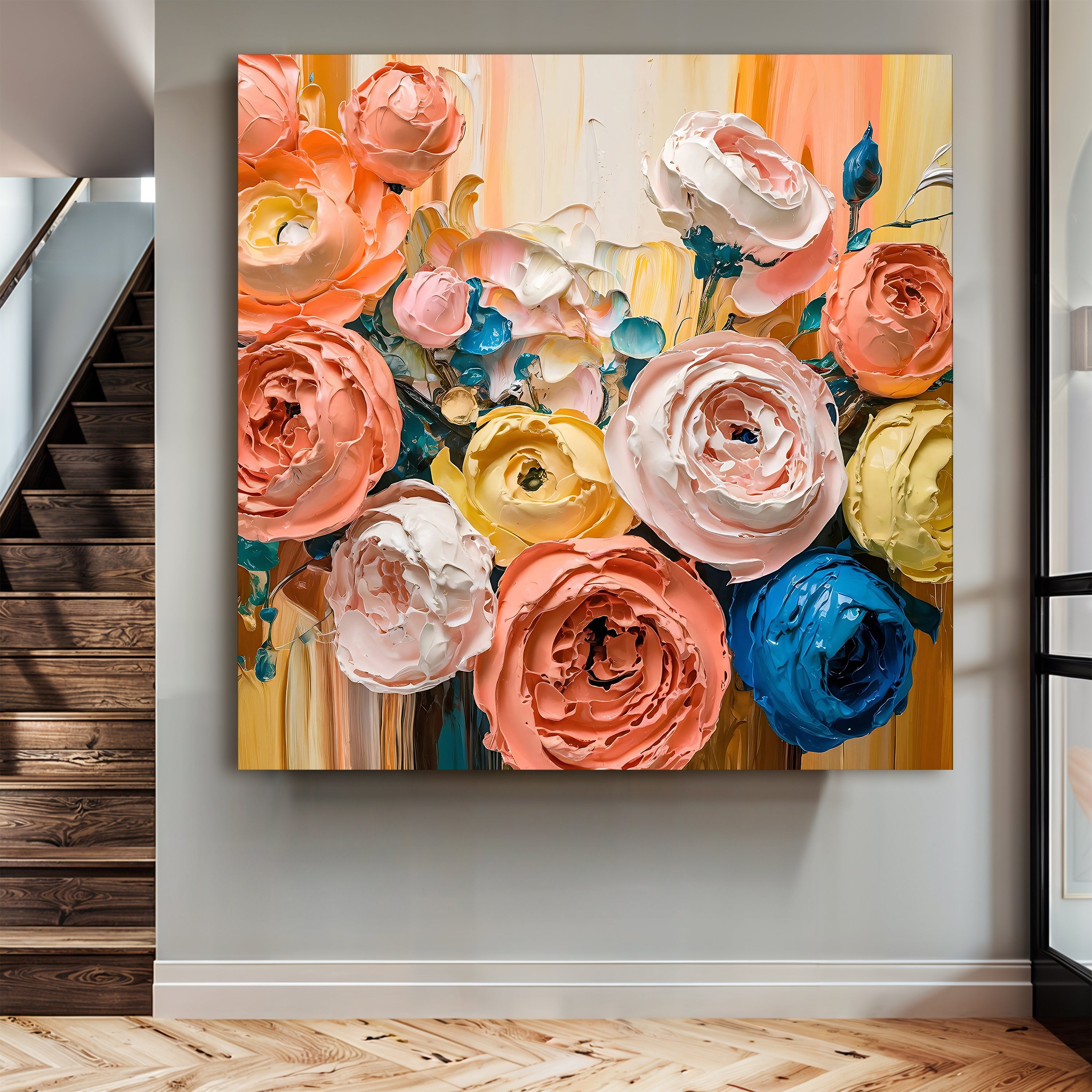 Blooming Bouquet Impasto Wall Art on sale at MyriadMart