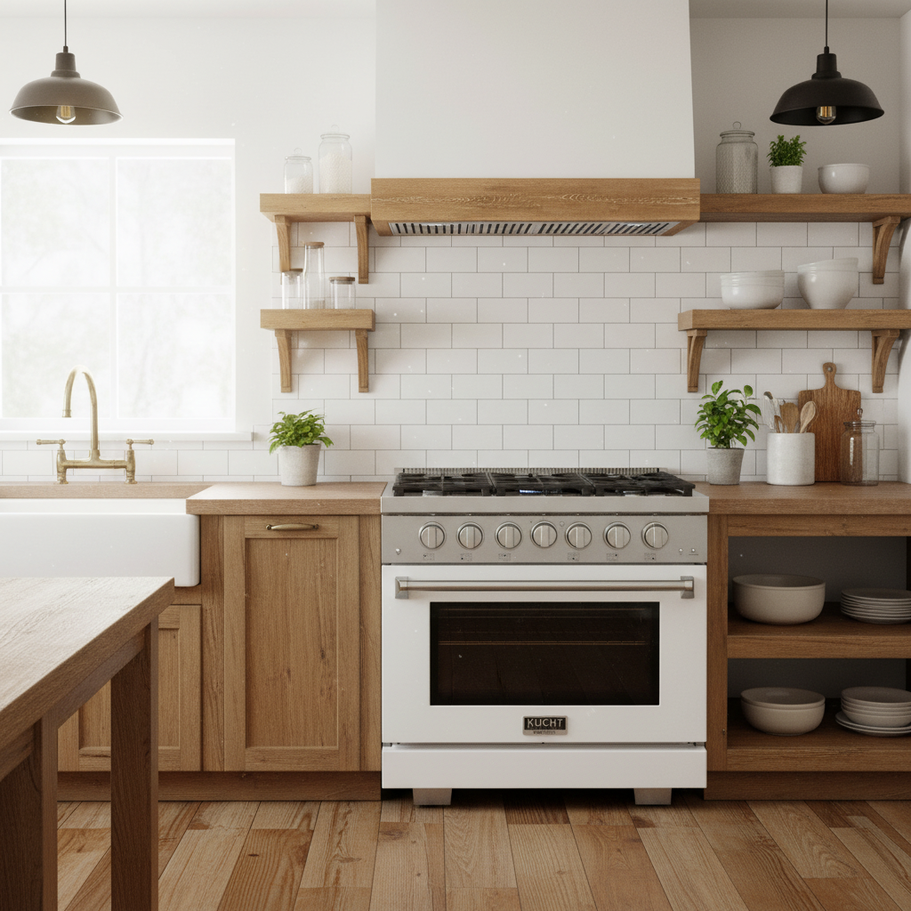Kucht 36" Freestanding Professional Gas Range Liquid Propane KFX3600X/LP-W