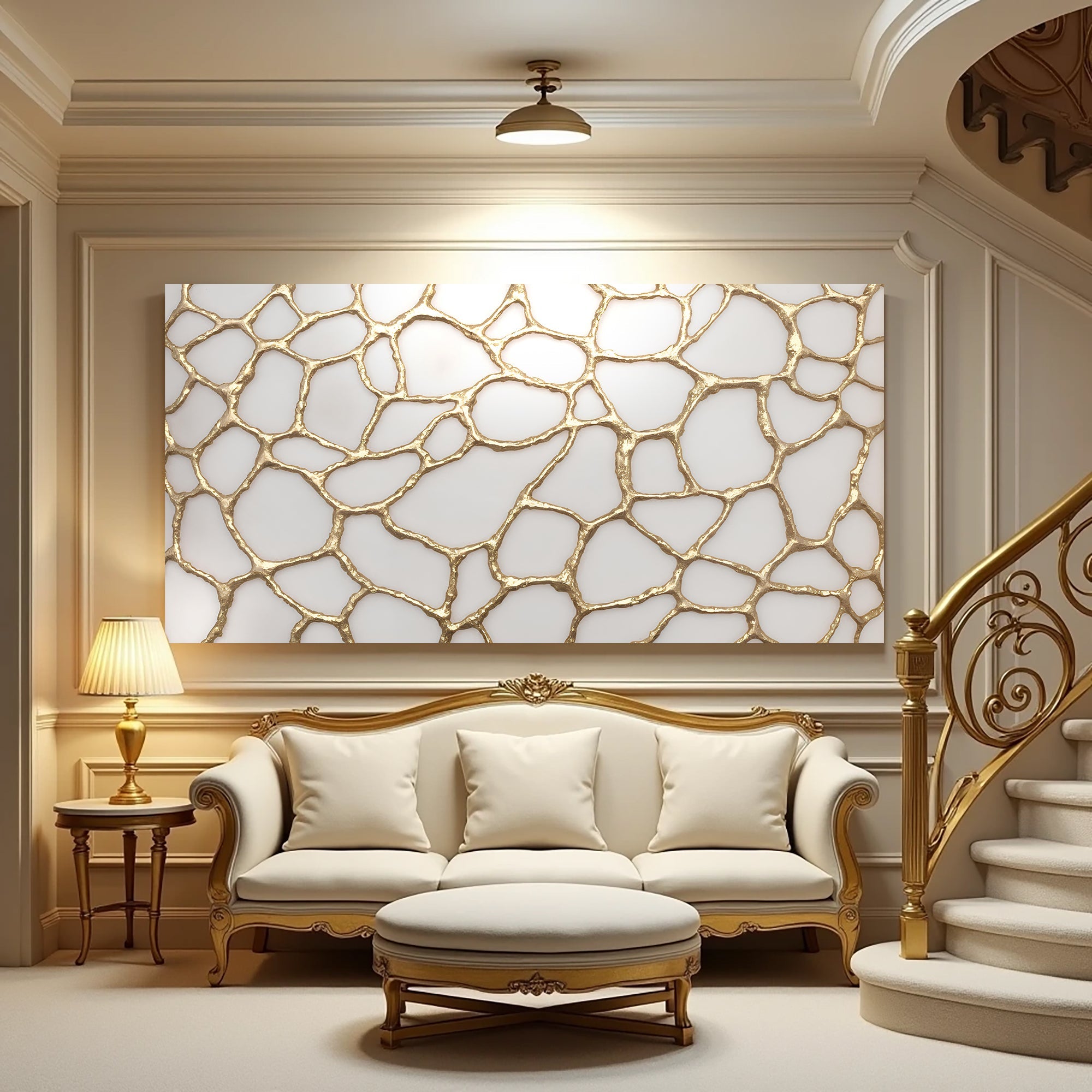 Golden Neurons Wall Art on sale at MyriadMart