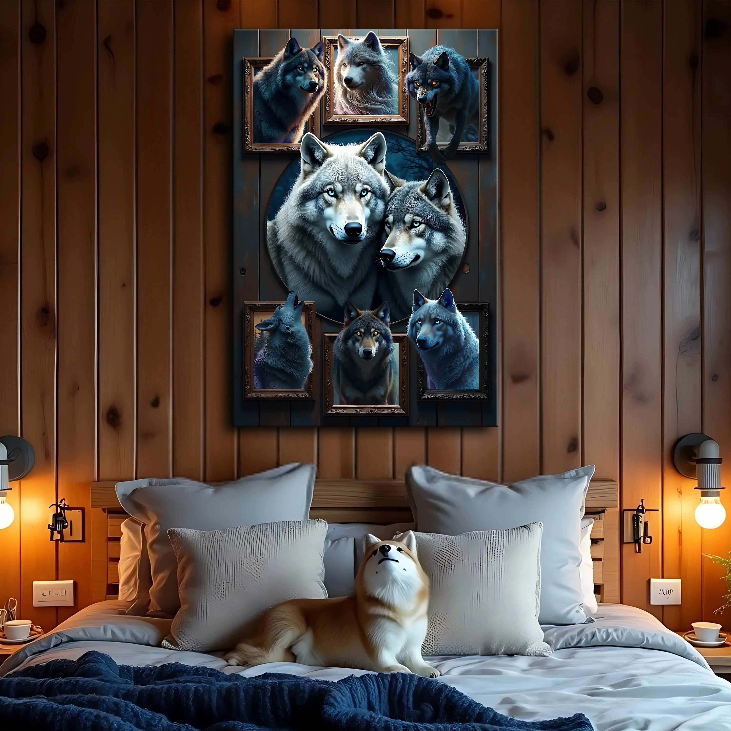 3D Wolf Collage Wall Art II on sale at MyriadMart