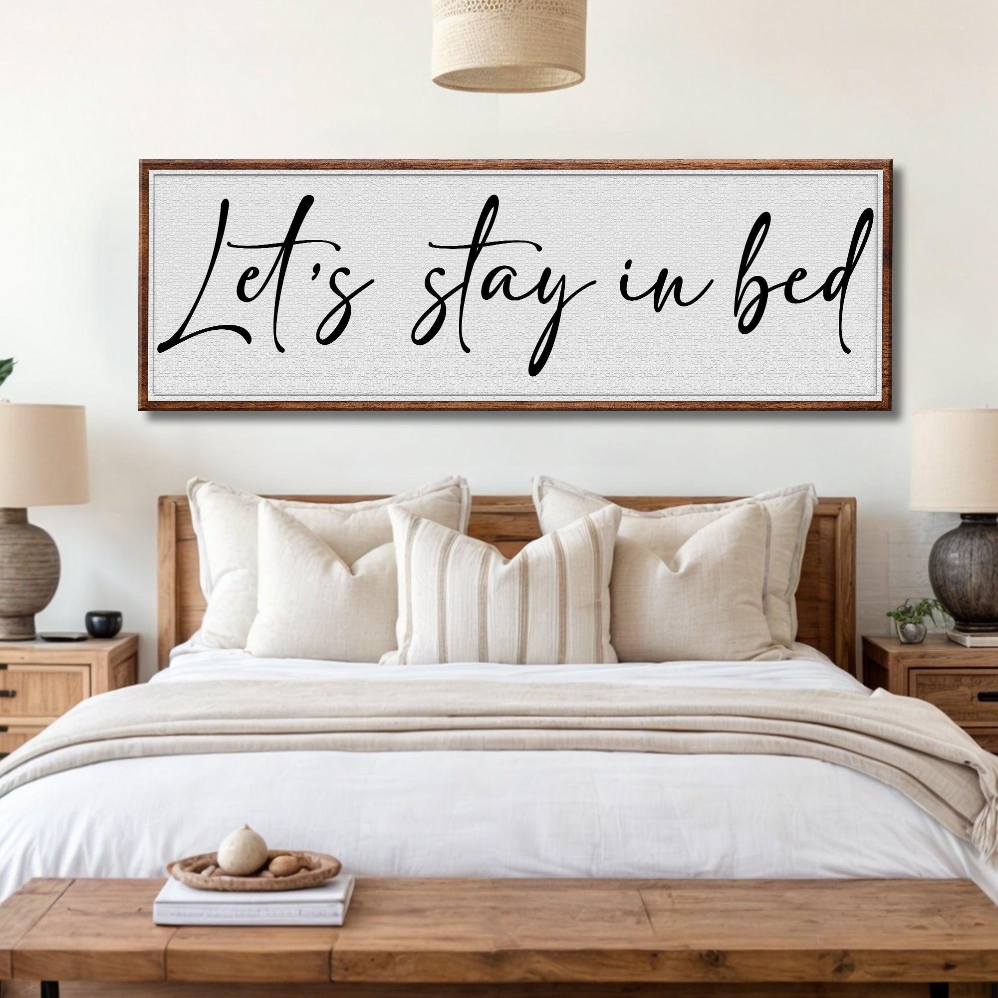 Let's Stay in Bed Bedroom Sign II on sale at MyriadMart
