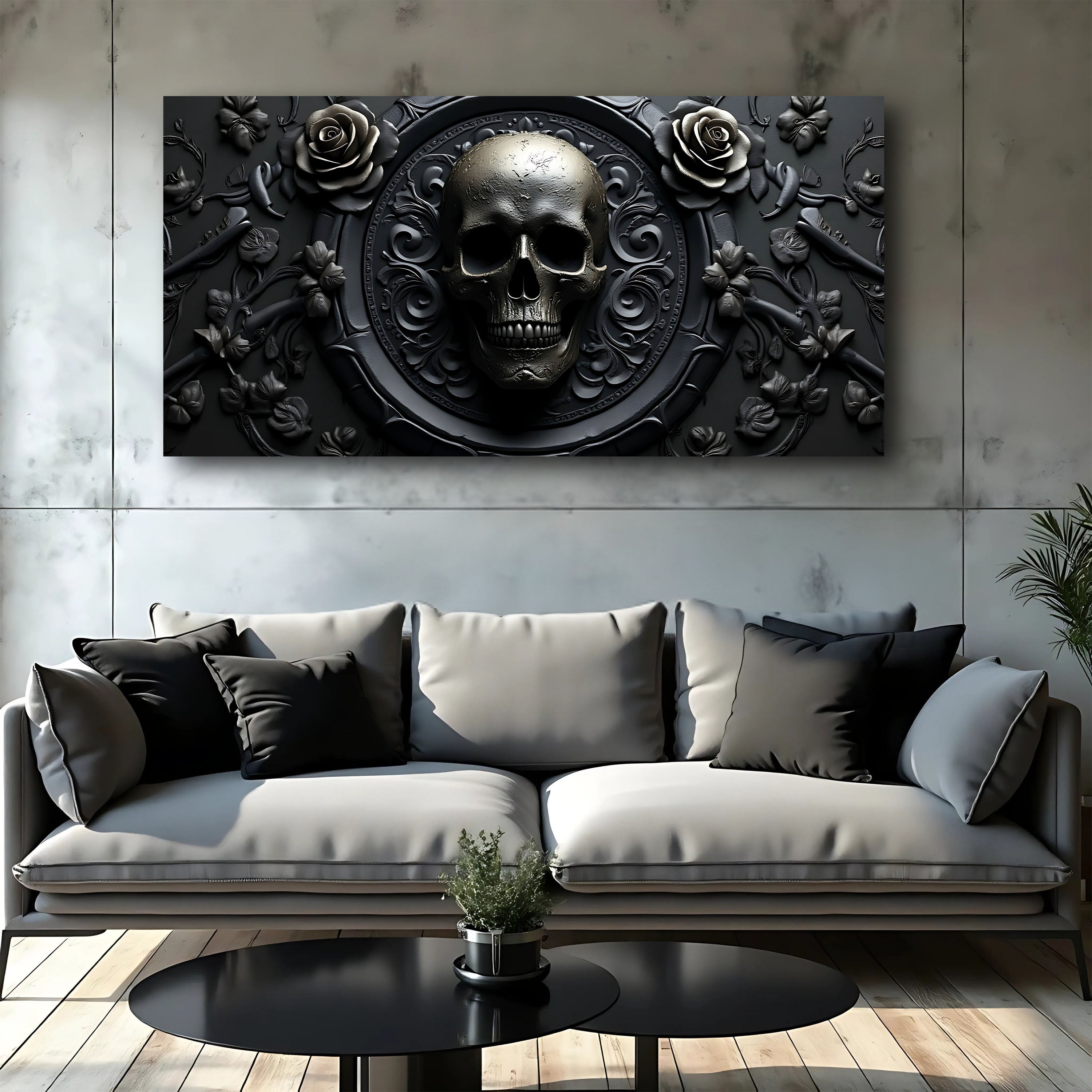 3D Rose and Skull Wall Art VI on sale at MyriadMart