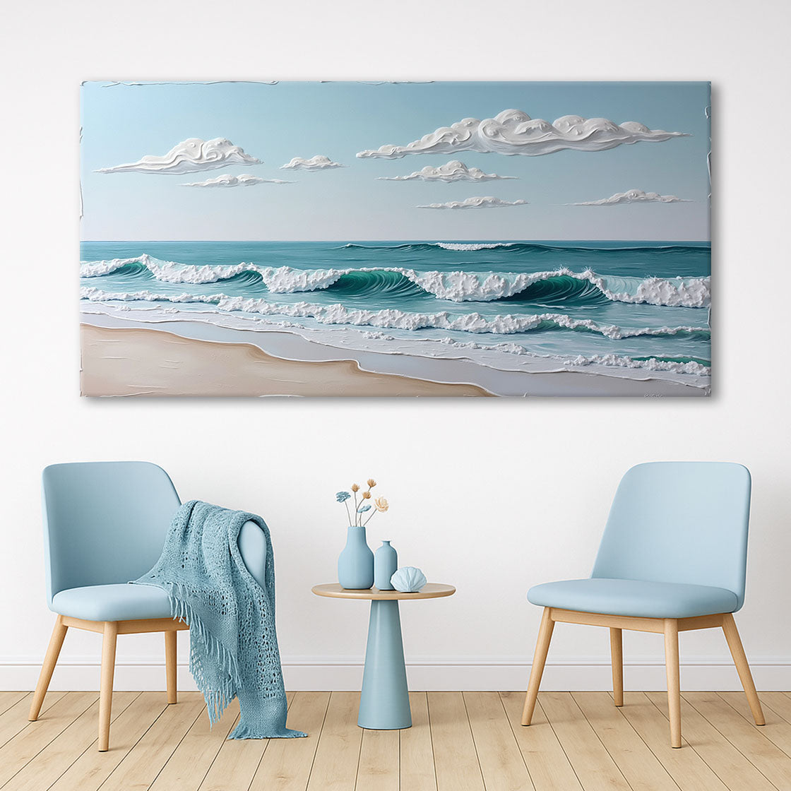 Serene Ocean Wave Coastal Wall Art XI on sale at MyriadMart