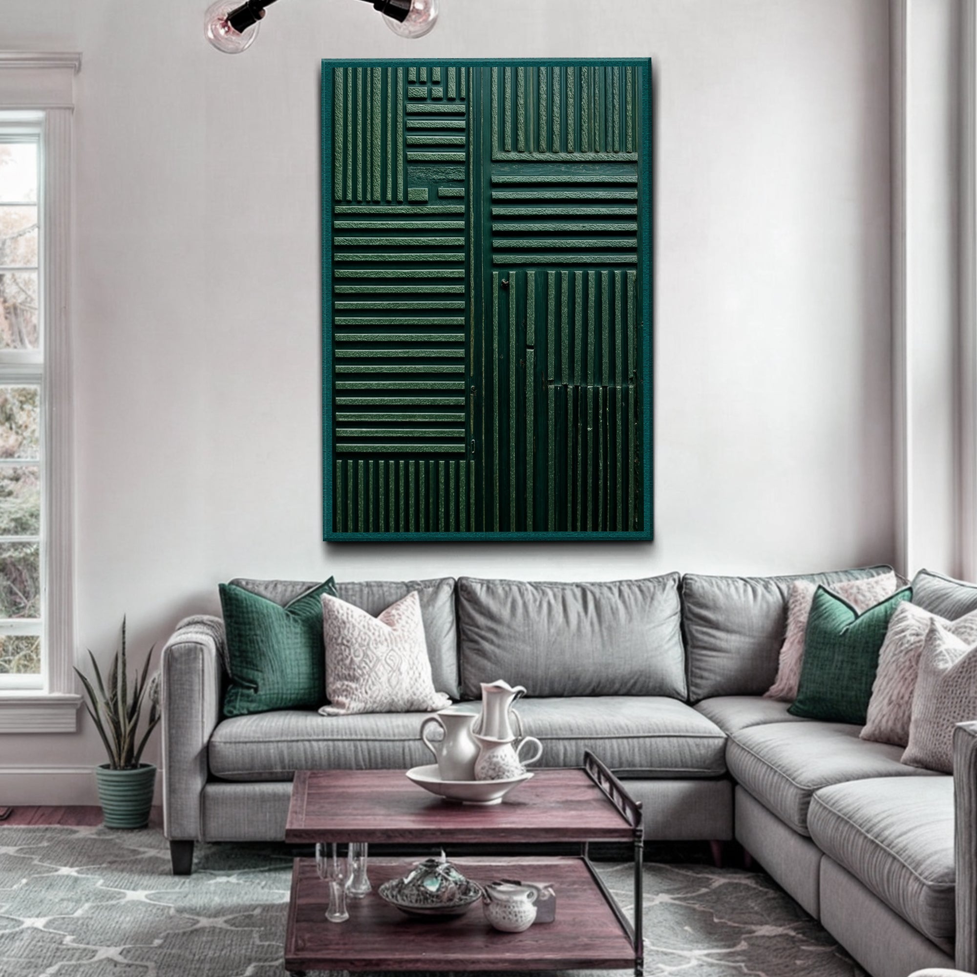 Green Abstract Patterns Wall Art on sale at MyriadMart