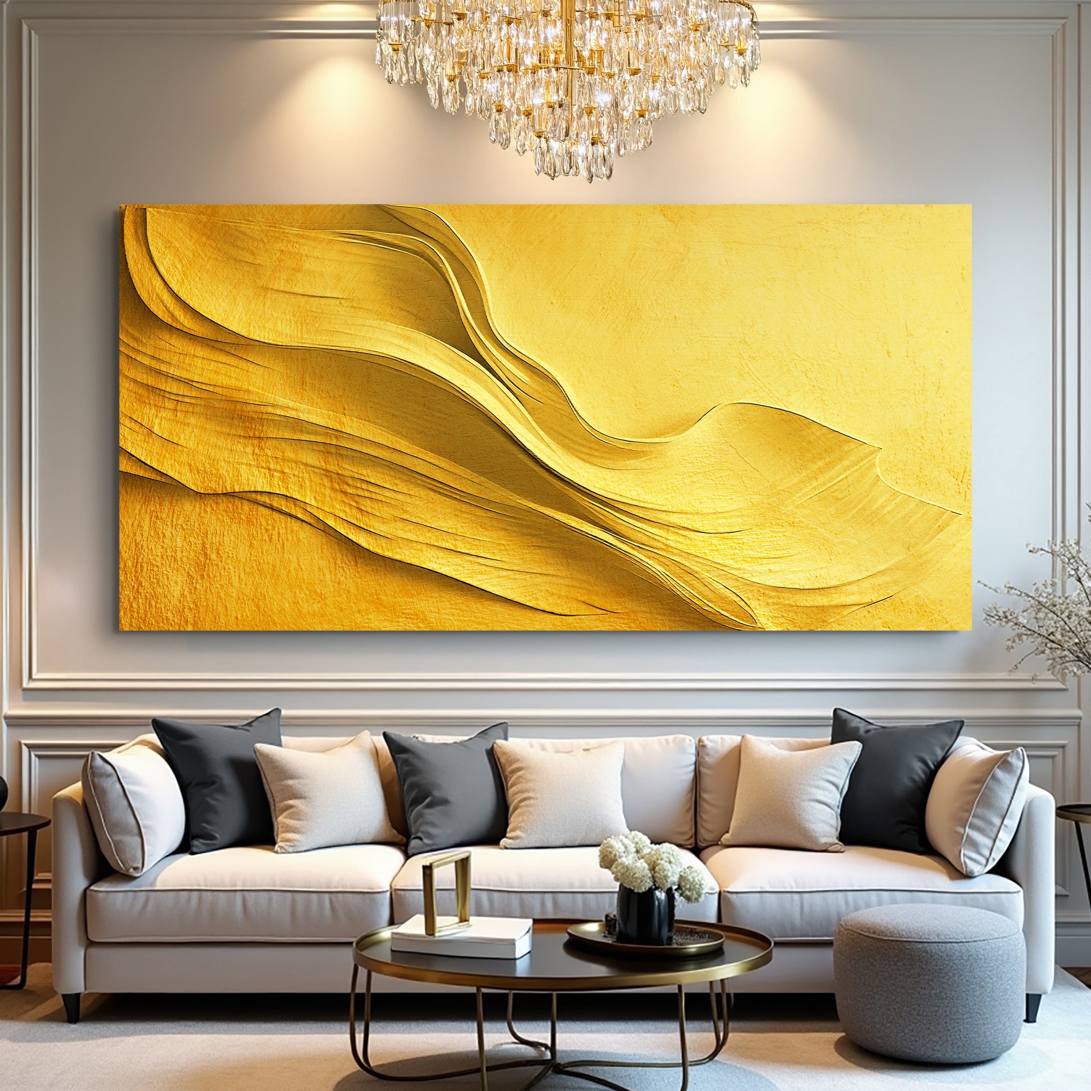 Gold Minimalist Wall Art on sale at MyriadMart