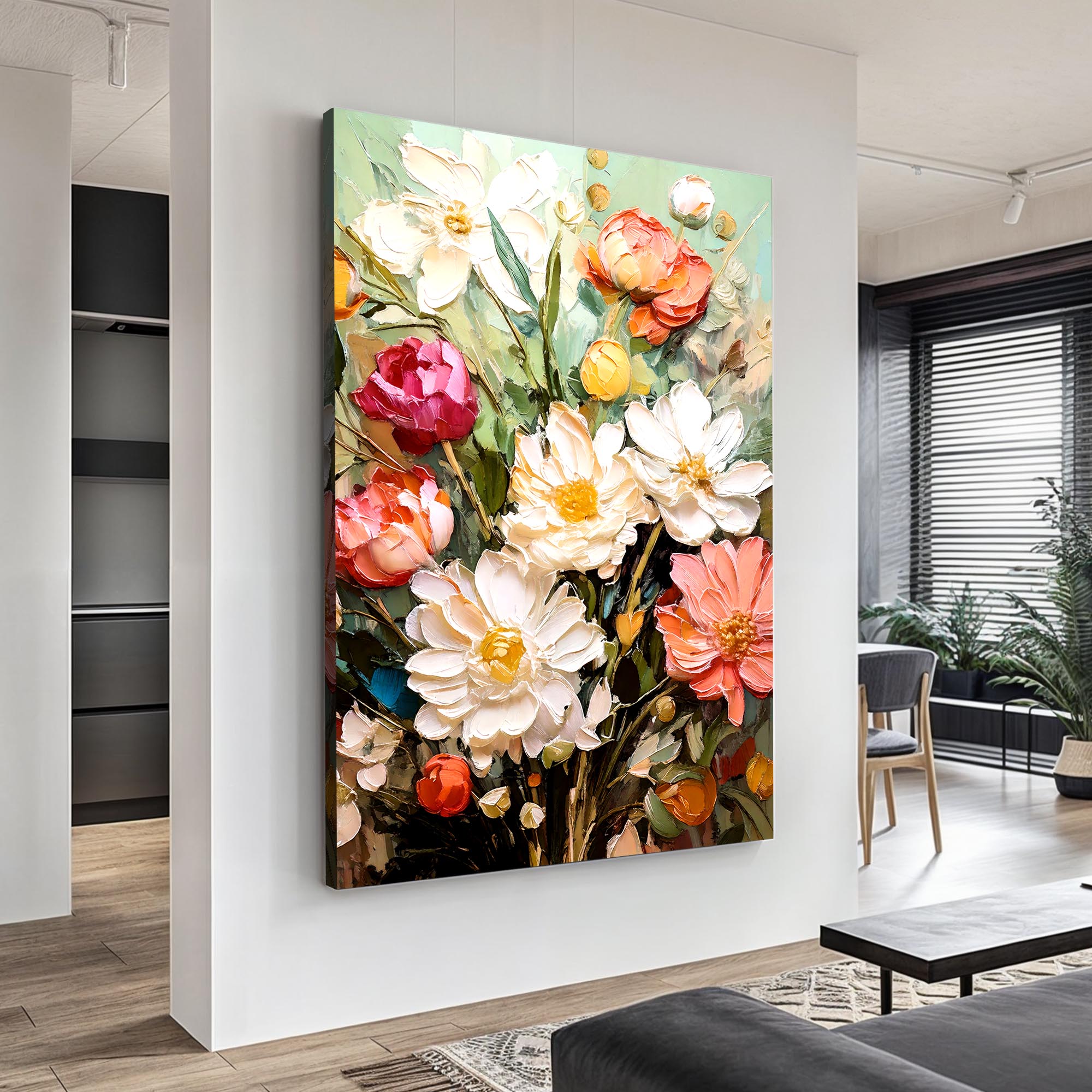 Serene Blossoms Impasto Wall Art on sale at MyriadMart