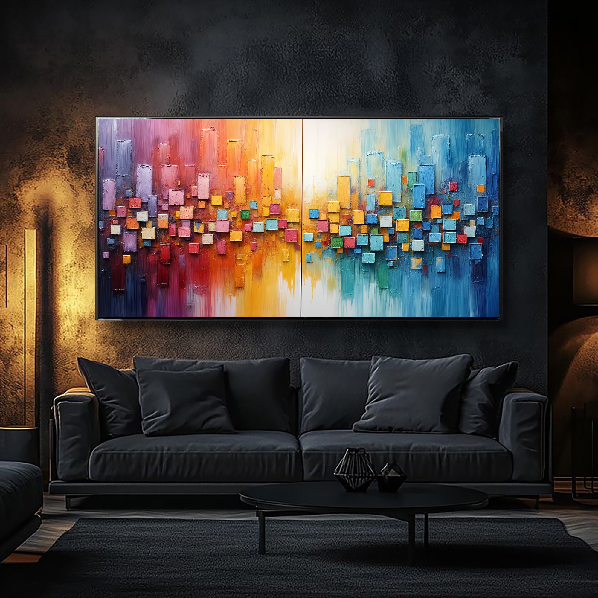 Chroma Dance Impasto Wall Art on sale at MyriadMart