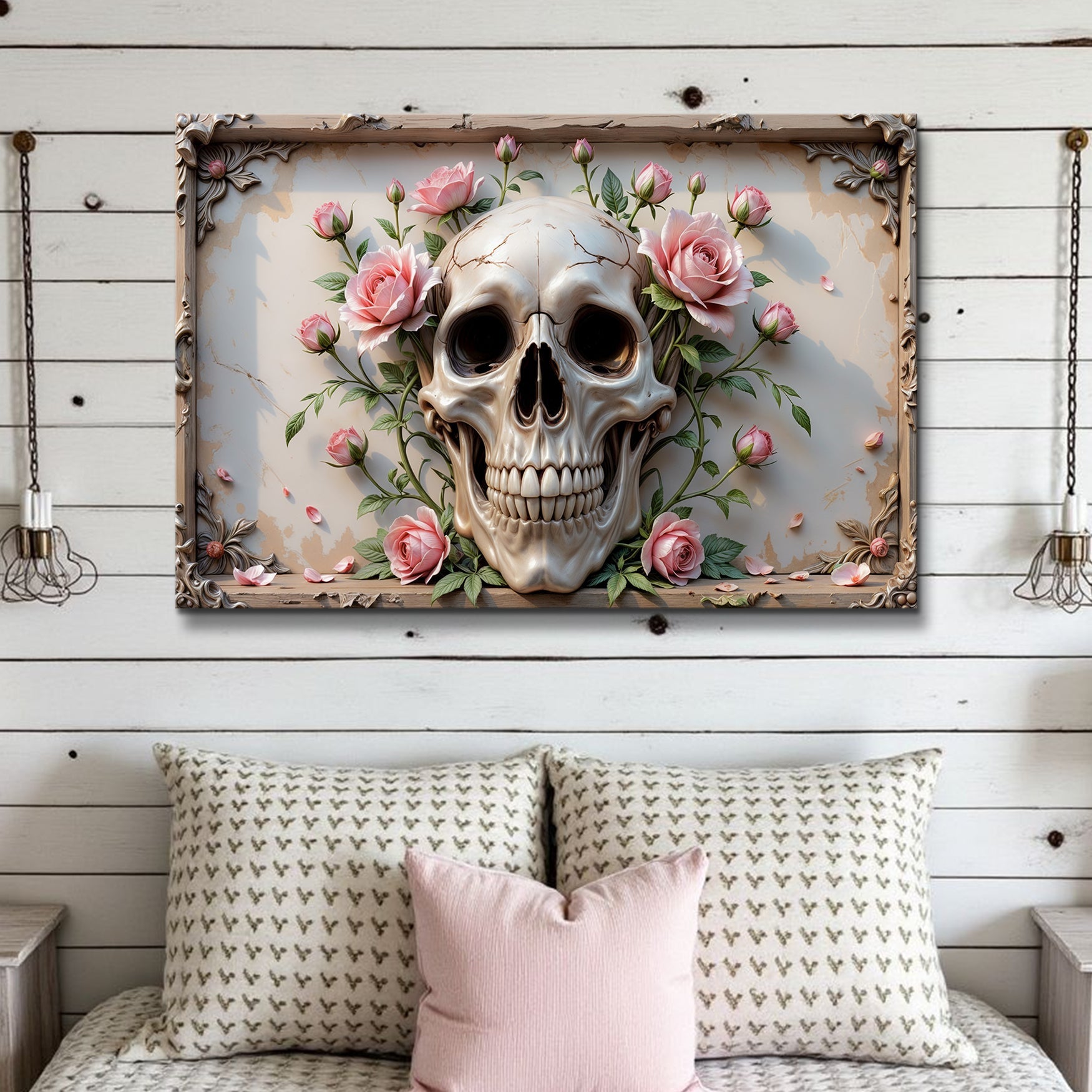 3D Rose And Skull Wall Art V on sale at MyriadMart