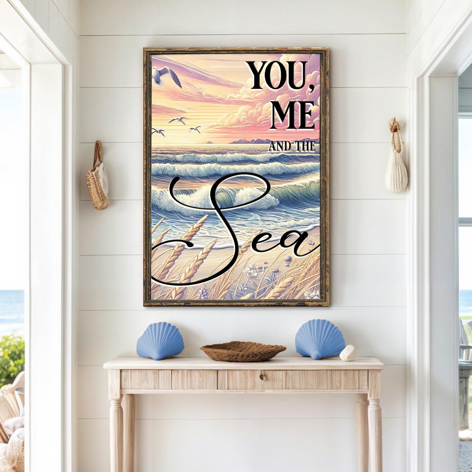 You Me and the Sea Coastal Sign on sale at MyriadMart