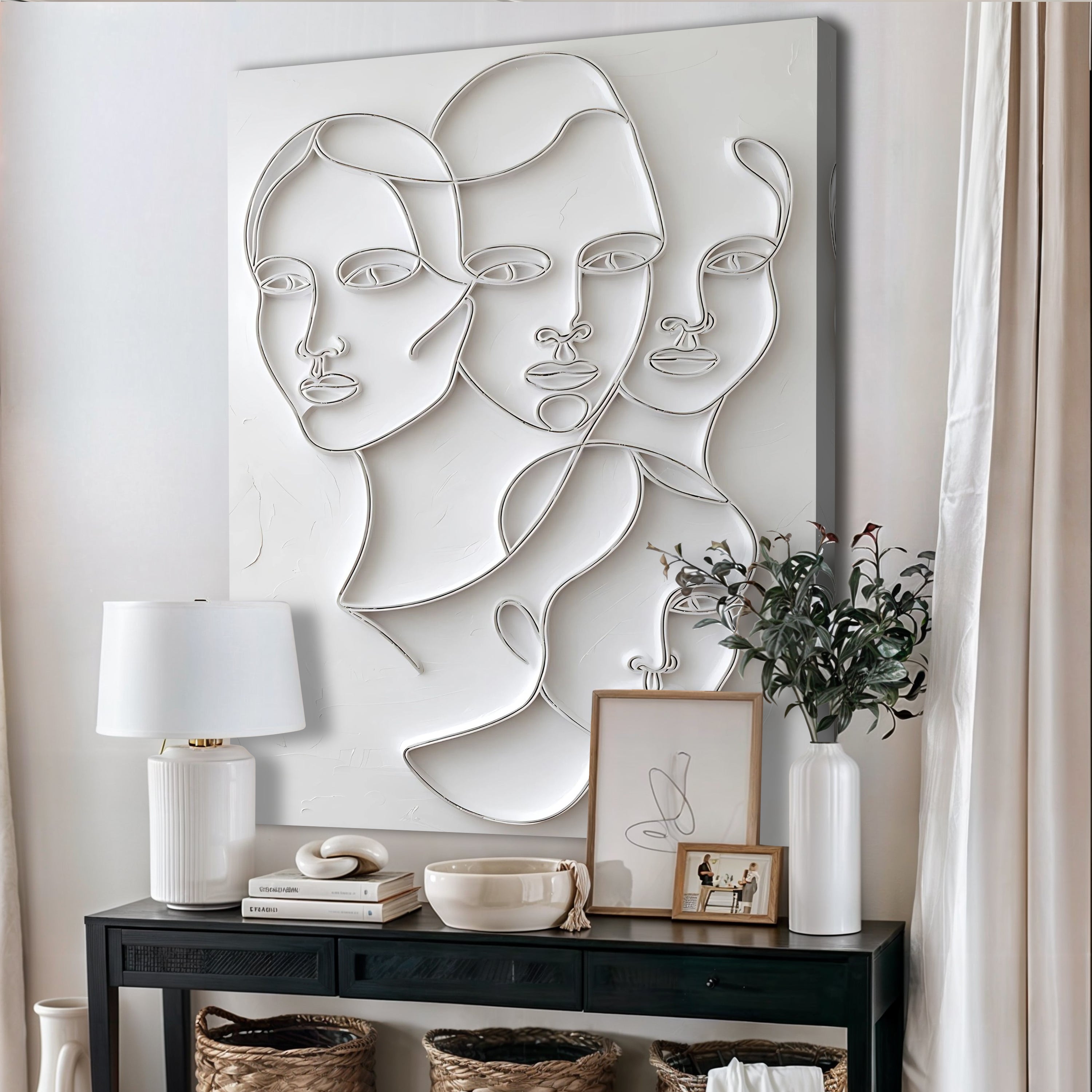 3D Minimalist Faces Wall Art on sale at MyriadMart