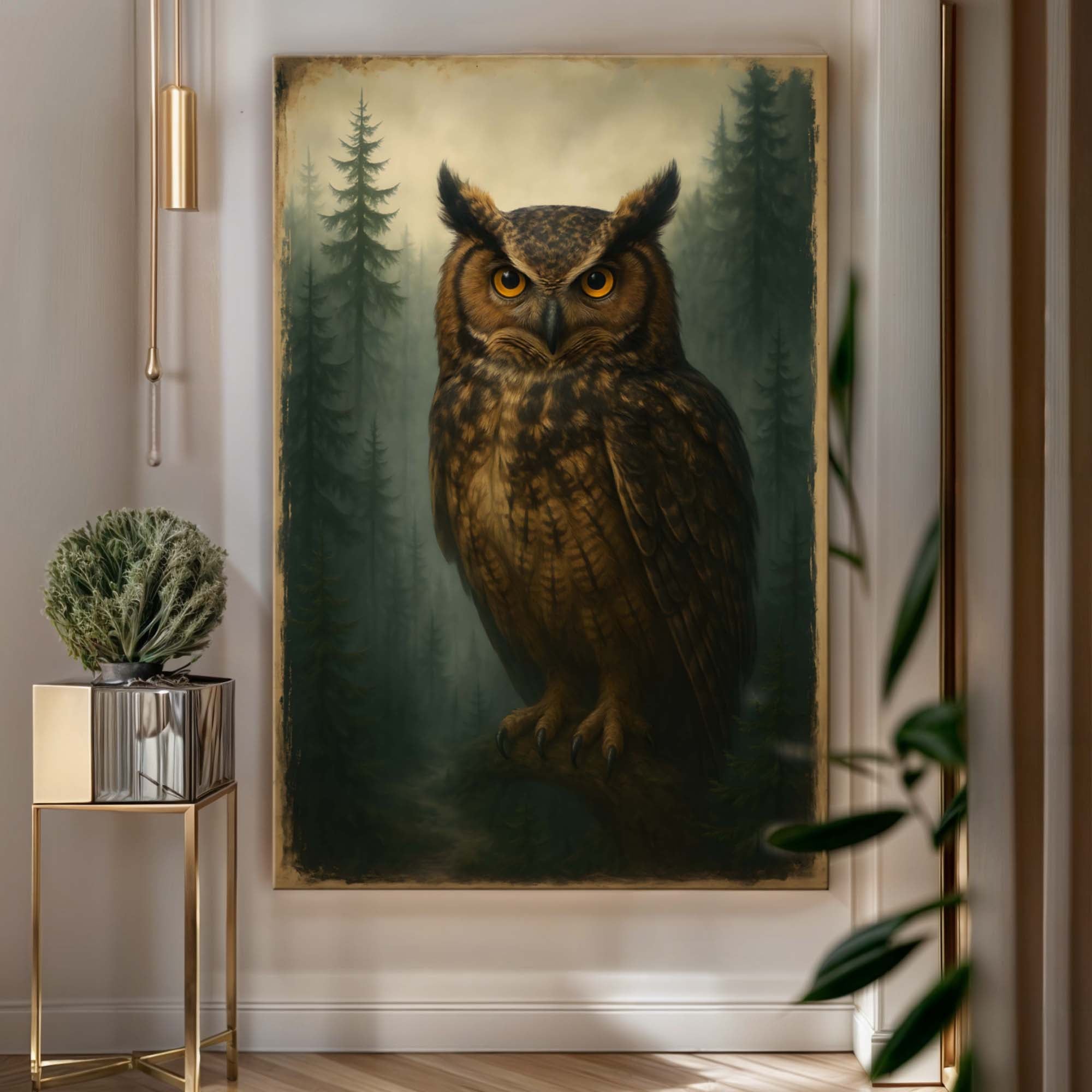 Watcher Of The Woods Owl Wall Art on sale at MyriadMart
