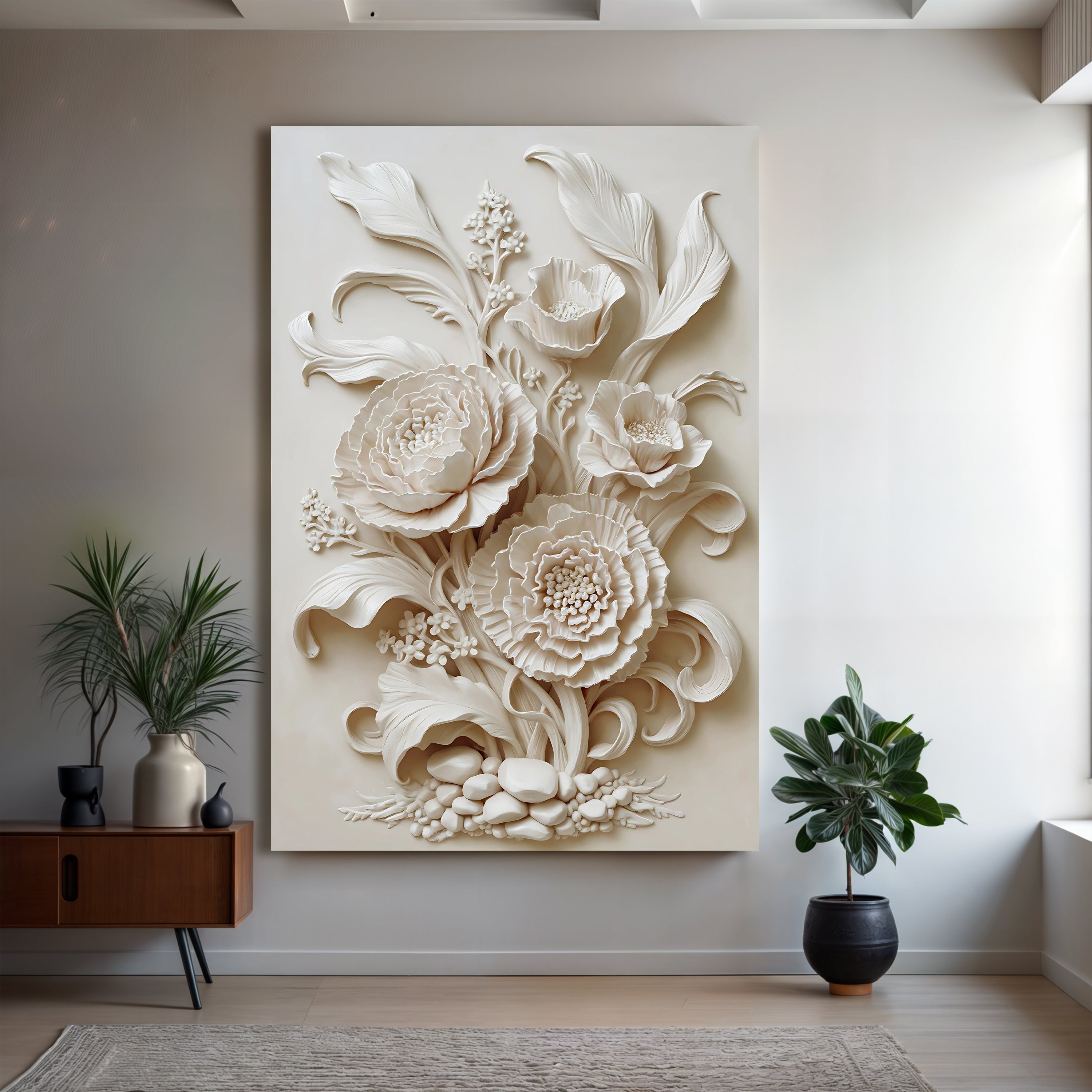3D Minimalist Flower Wall Art on sale at MyriadMart