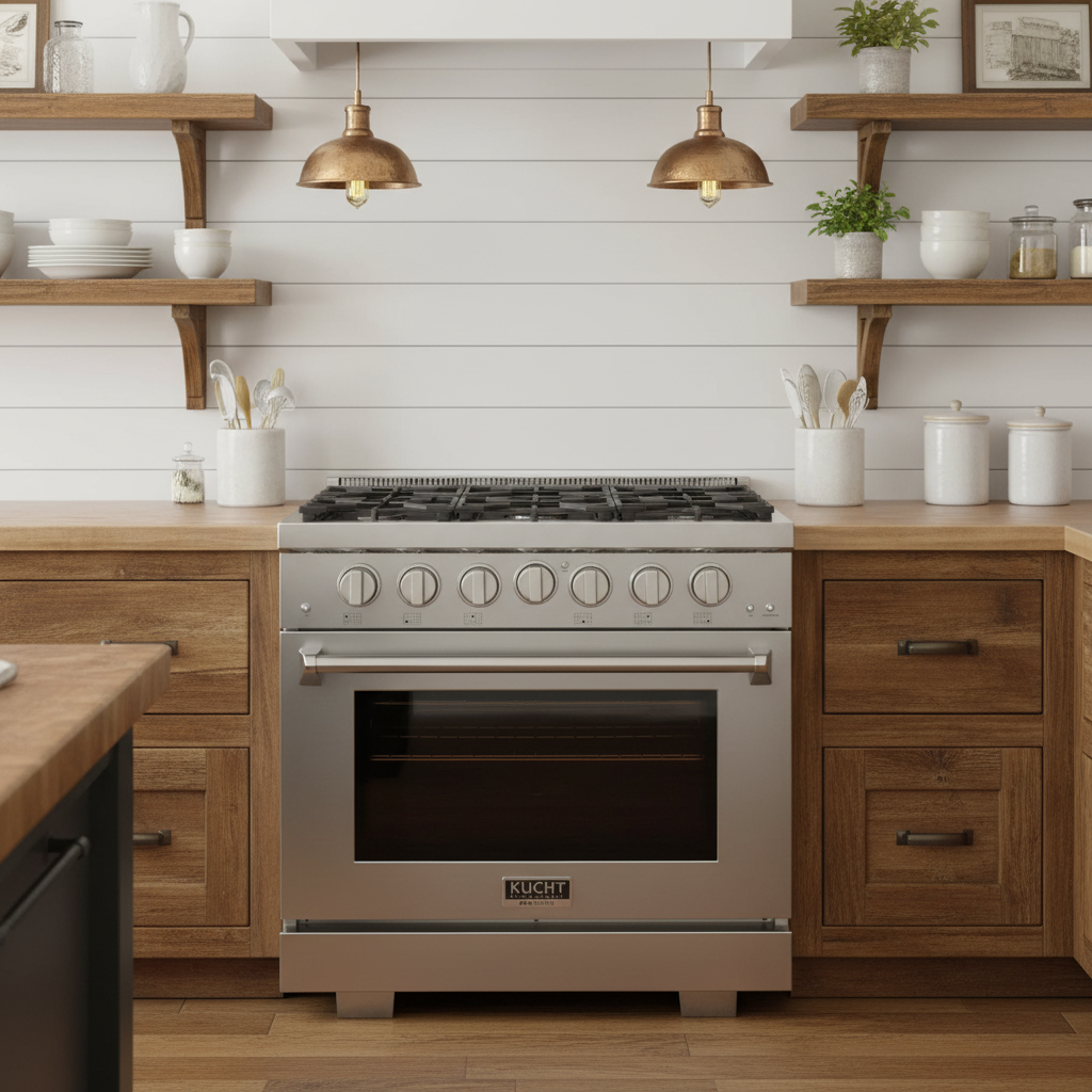 Kucht 36" Freestanding Professional Gas Range Liquid Propane KFX3600X/LP-S on sale at MyriadMart