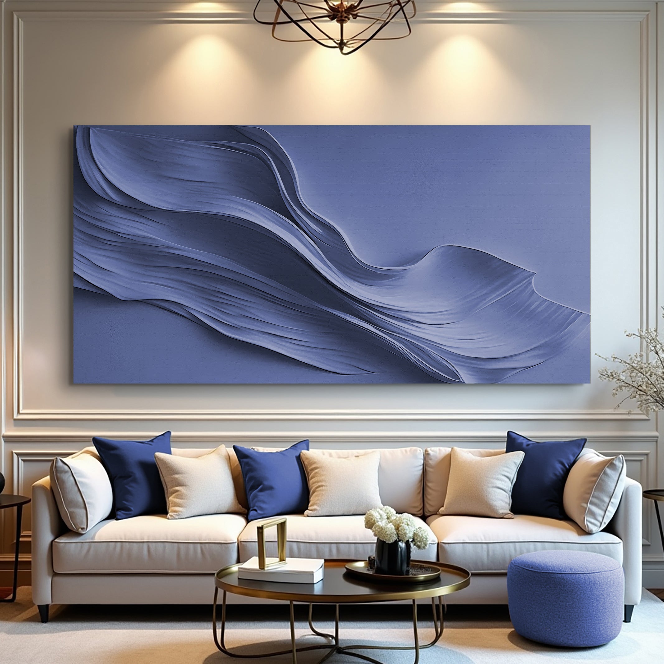 Midnight Navy Minimalist Wall Art on sale at MyriadMart
