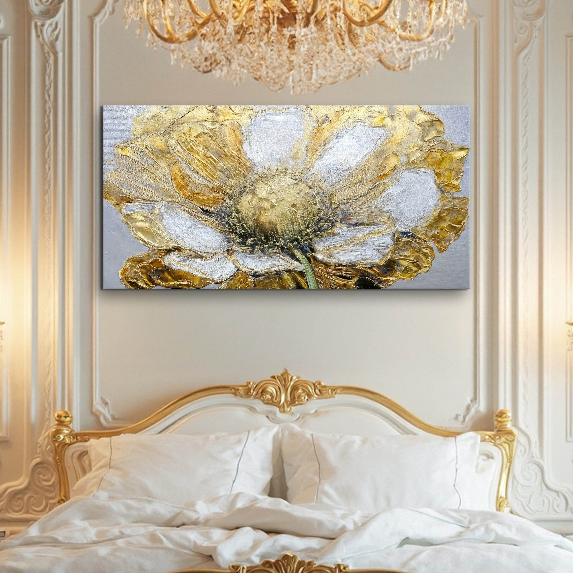 Golden Dandelion Minimalist Abstract Wall Art IX on sale at MyriadMart