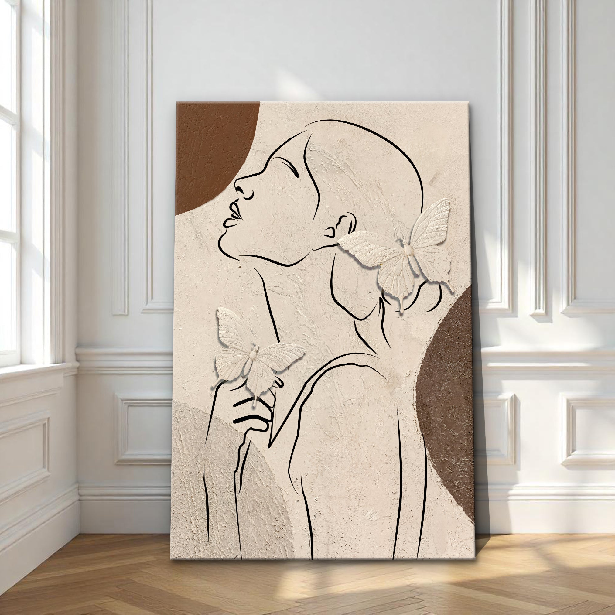 Minimalist Woman Line Art Canvas Wall Art on sale at MyriadMart