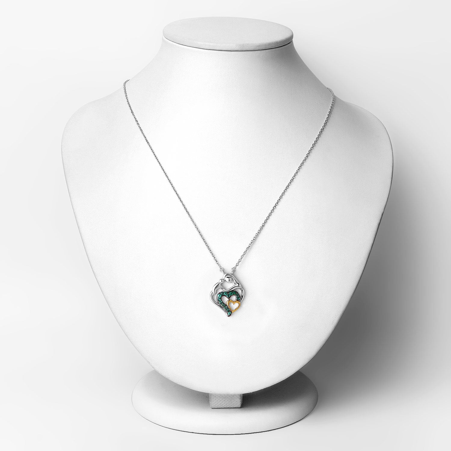 0.24 Carat Genuine Emerald .925 Sterling Silver Pendant on sale at MyriadMart
