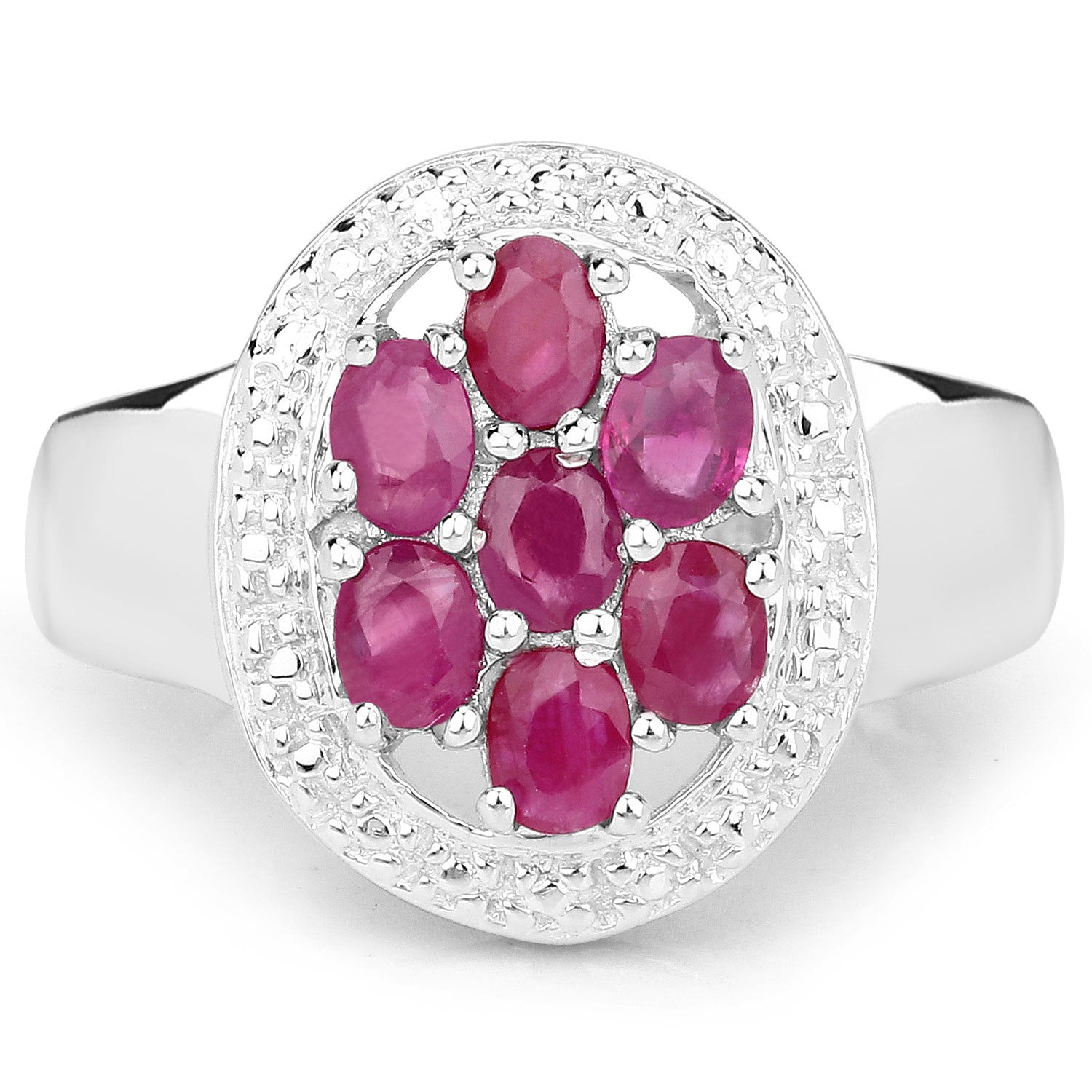 1.54 Carat Genuine Ruby .925 Sterling Silver Ring on sale at MyriadMart