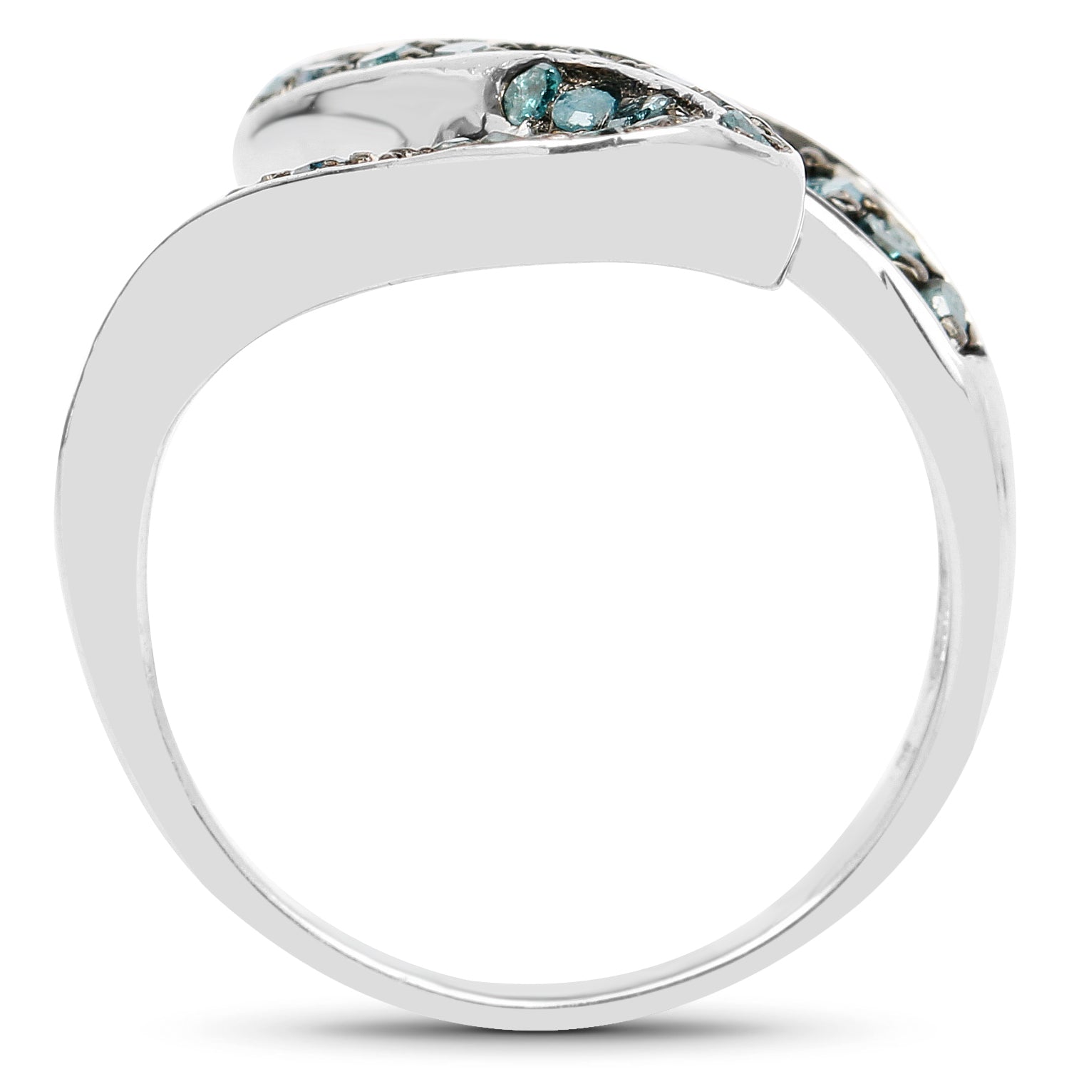 0.76 Carat Genuine Blue Diamond .925 Sterling Silver Ring on sale at MyriadMart