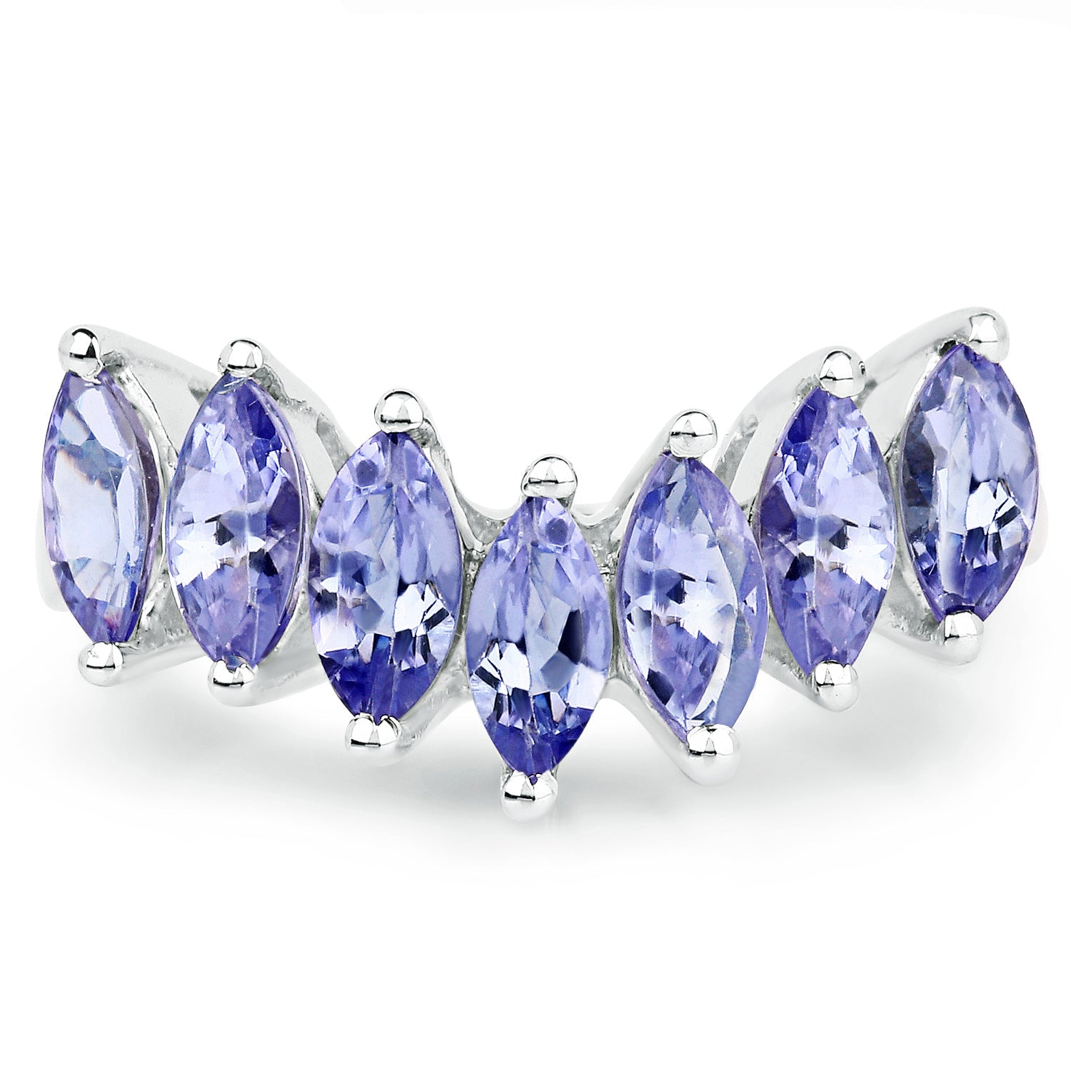 1.68 Carat Genuine Tanzanite .925 Sterling Silver Ring on sale at MyriadMart