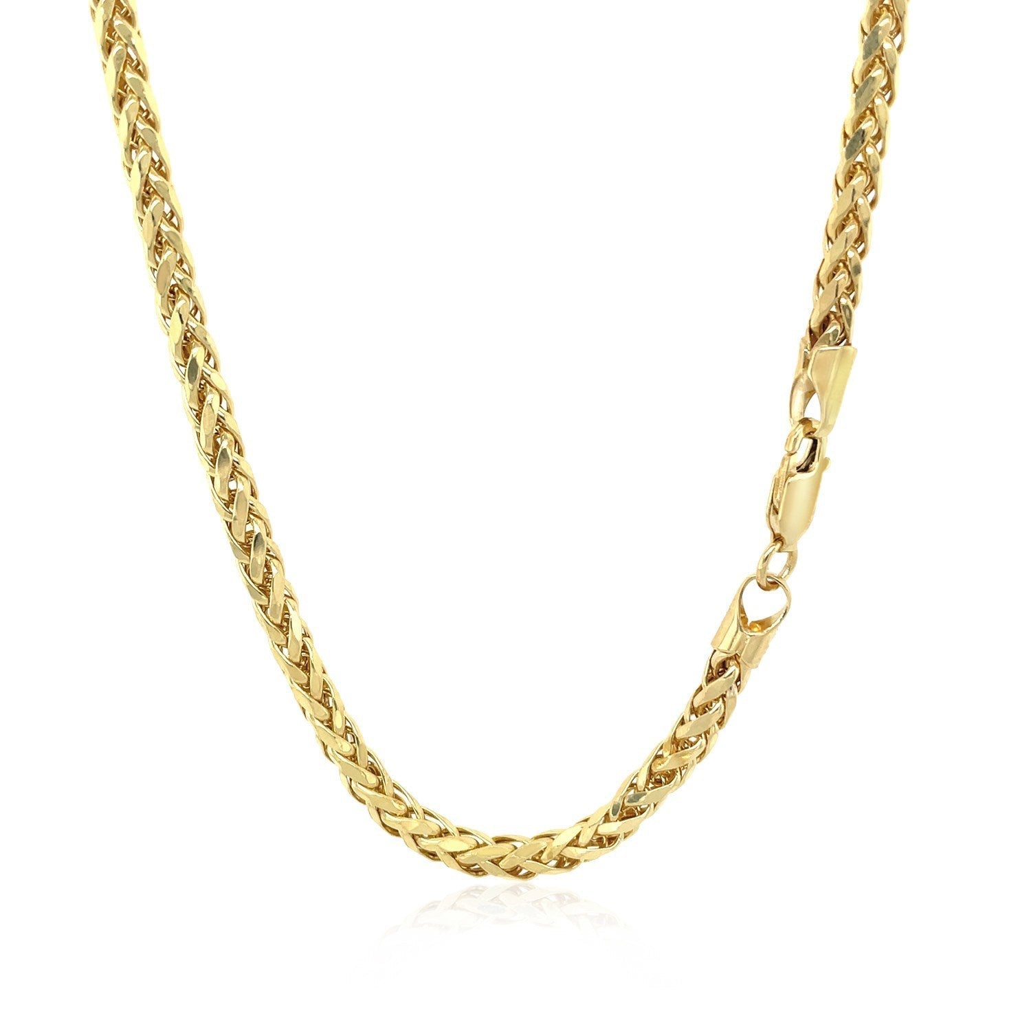 3.15mm 14k Yellow Gold Diamond Cut Round Franco Chain on sale at MyriadMart