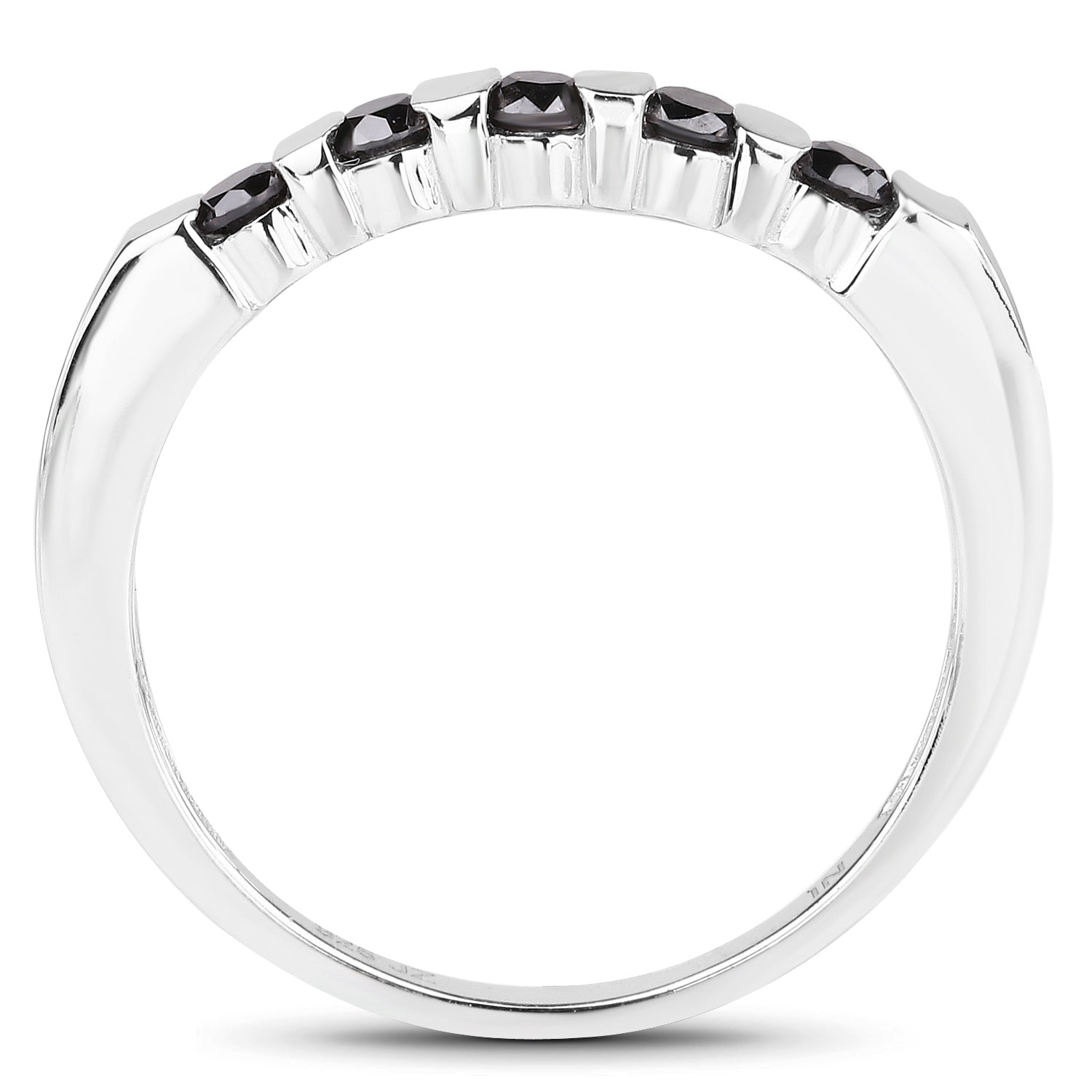 0.50 Carat Genuine Black Diamond .925 Sterling Silver Ring on sale at MyriadMart