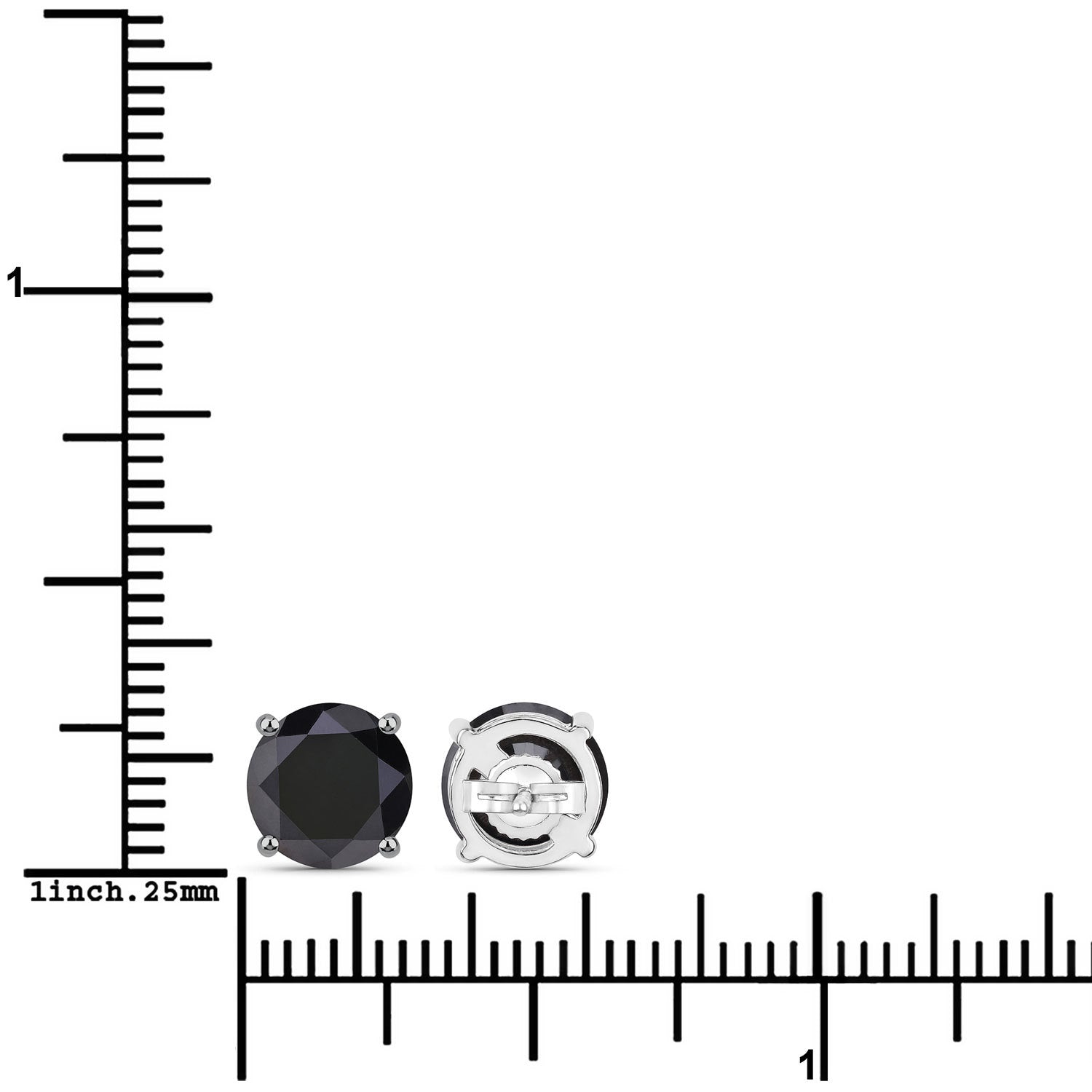 4.91 Carat Genuine Black Diamond 14K White Gold Earrings on sale at MyriadMart