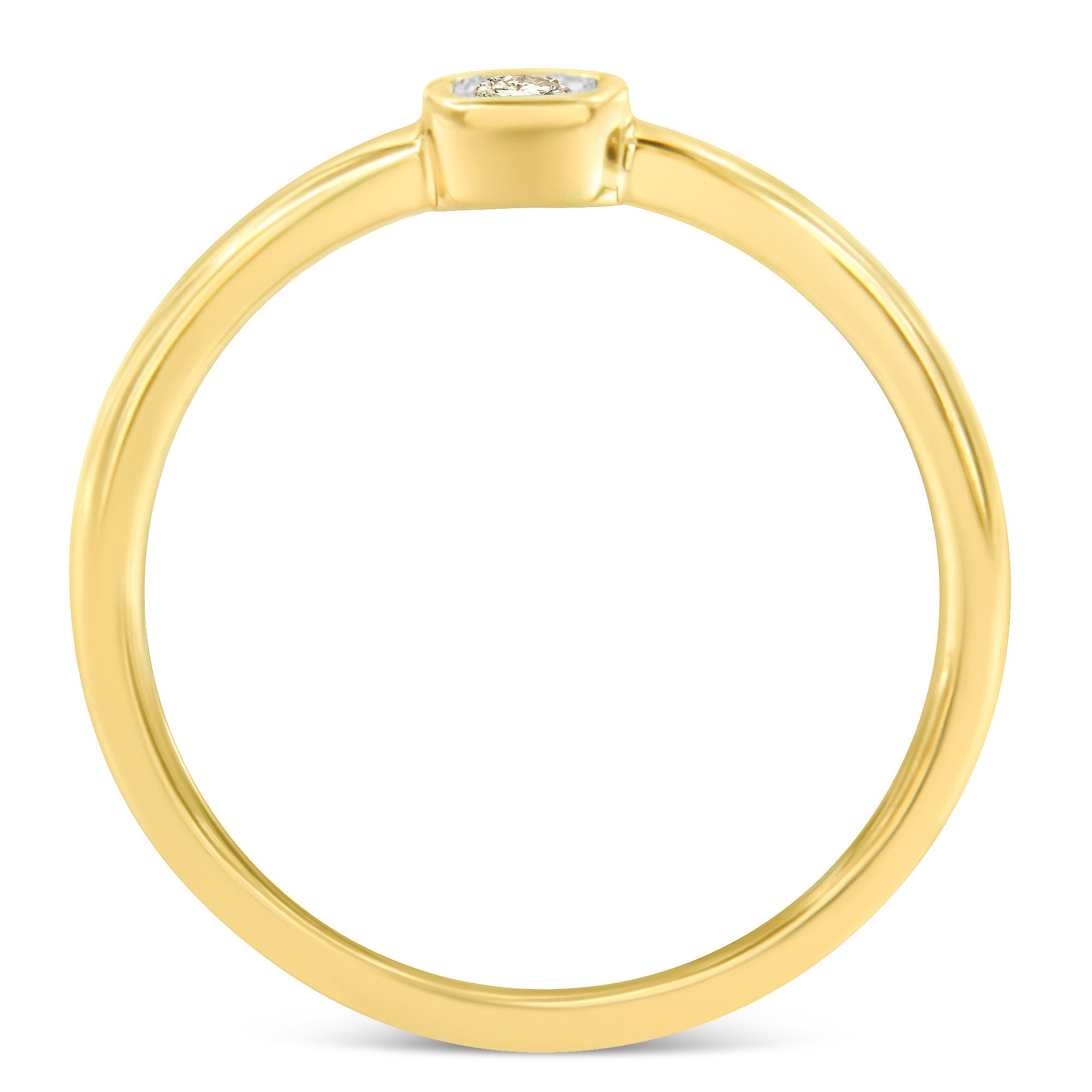 14K Yellow Gold Plated .925 Sterling Silver 1/20 Carat Diamond Square Cushion-Shaped Miracle Set Petite Fashion Promise Ring J-K Color, I1-I2 Clarity - Size 6 on sale at MyriadMart