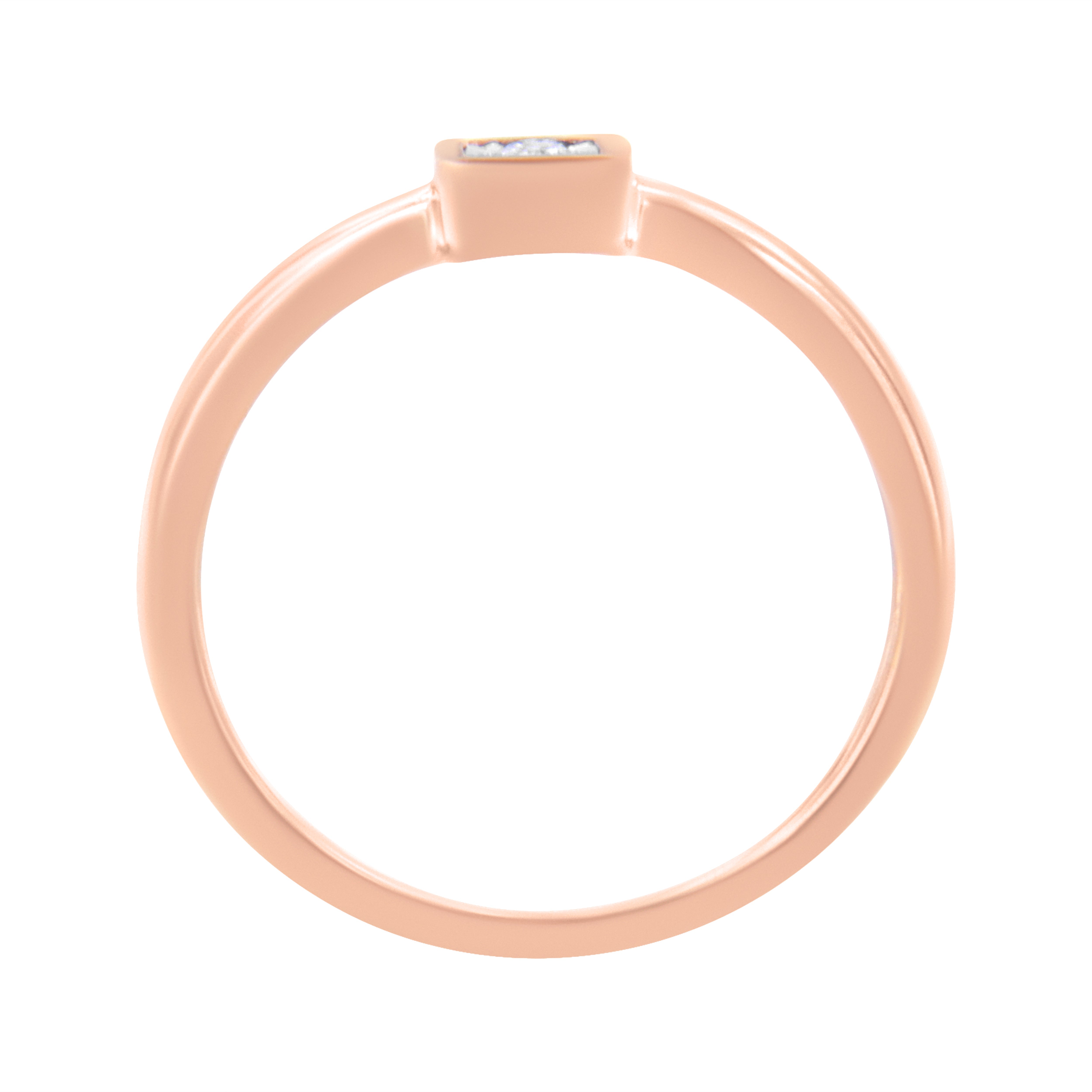 14K Rose Gold Plated .925 Sterling Silver 1/20 cttw Miracle Set Diamond Promise Ring J-K Color, I1-I2 Clarity - Size 6 on sale at MyriadMart