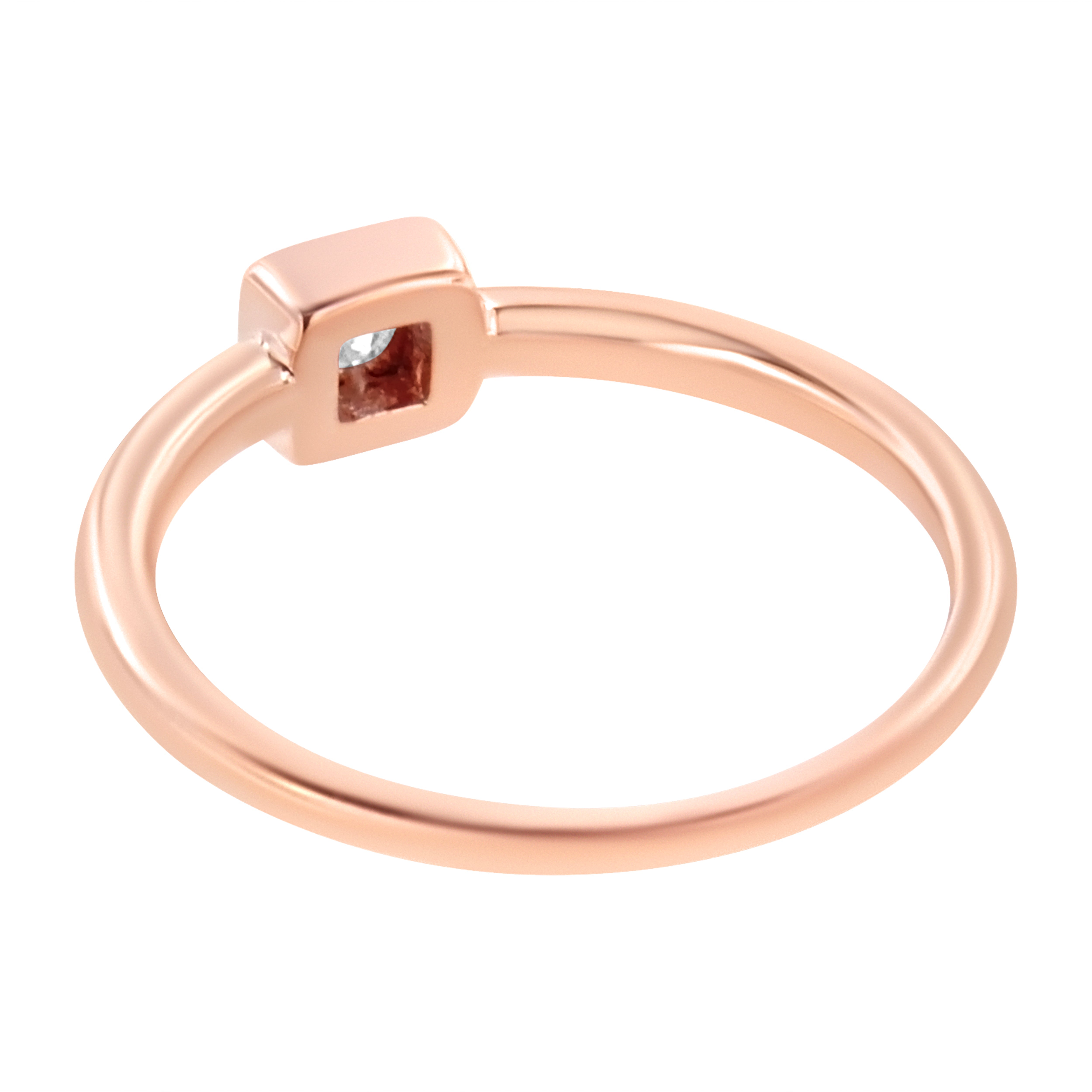 14K Rose Gold Plated .925 Sterling Silver 1/20 cttw Miracle Set Diamond Promise Ring J-K Color, I1-I2 Clarity - Size 6 on sale at MyriadMart